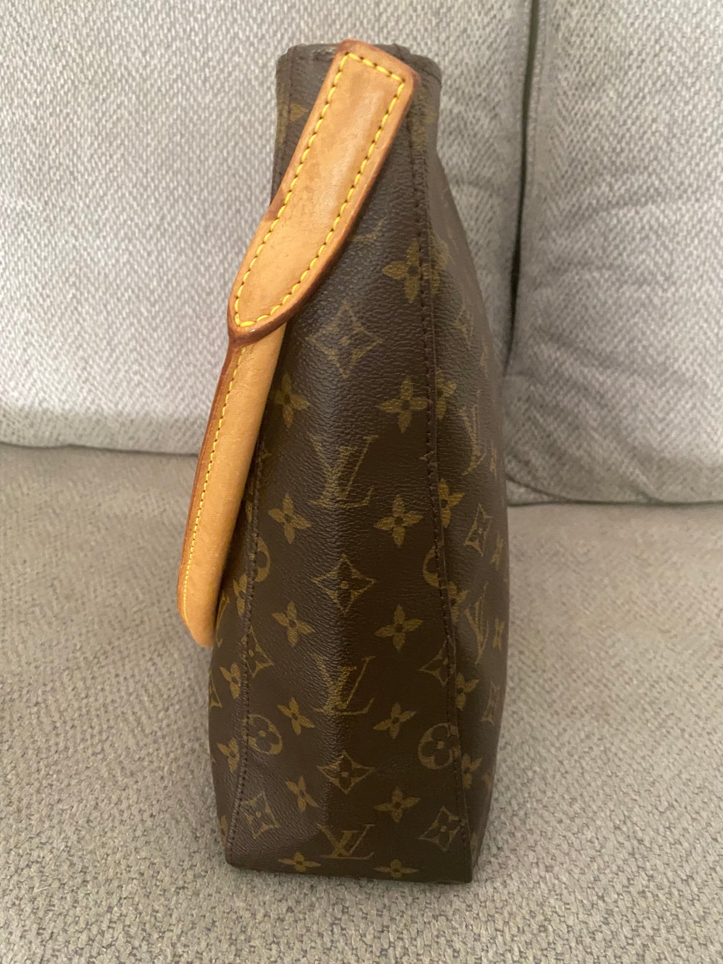 Louis Vuitton Looping Shoulder Bag GM Brown Leather