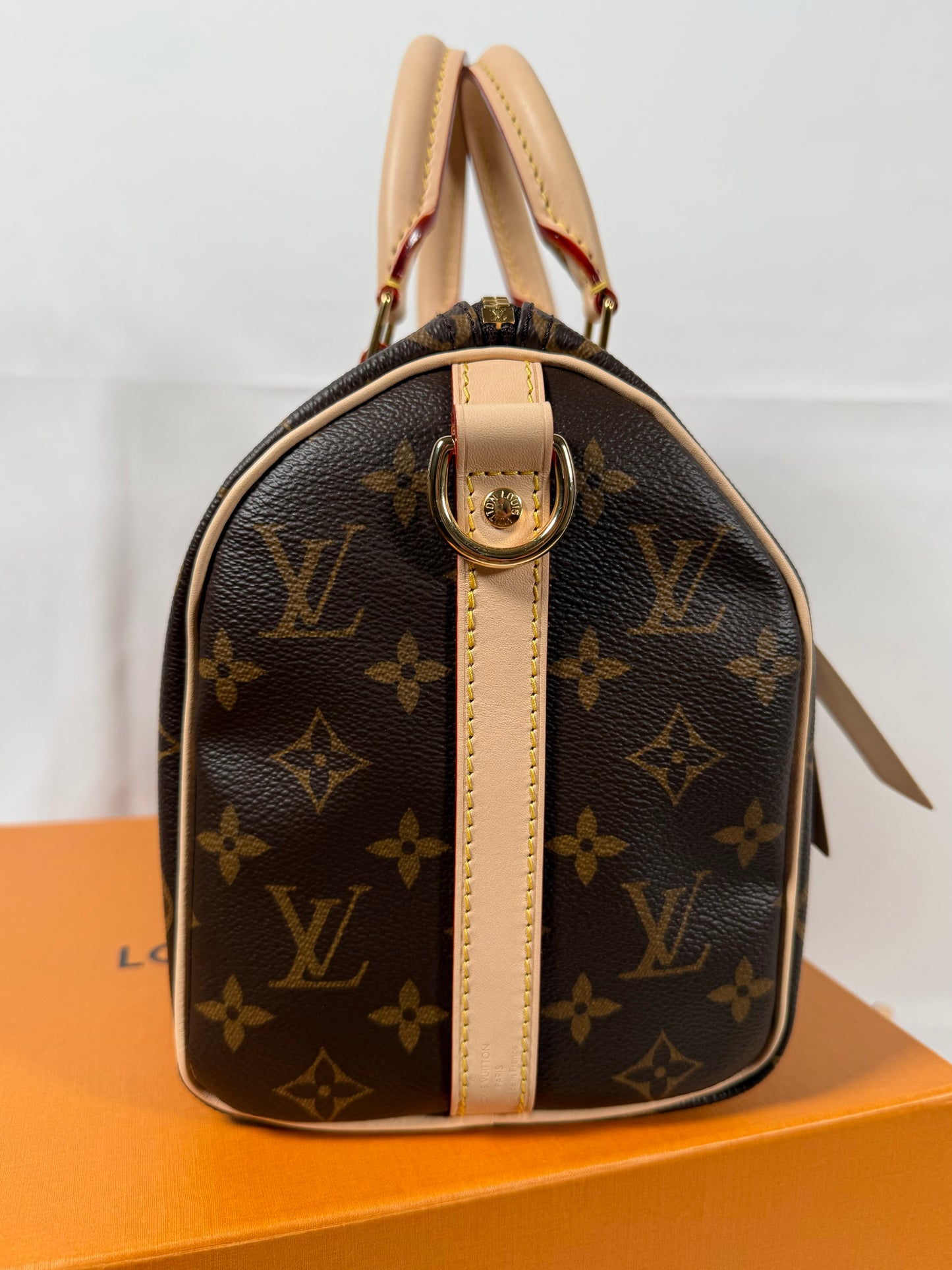 Louis Vuitton Speedy 25 Bandouliere Shoulder Bag Brown Canvas