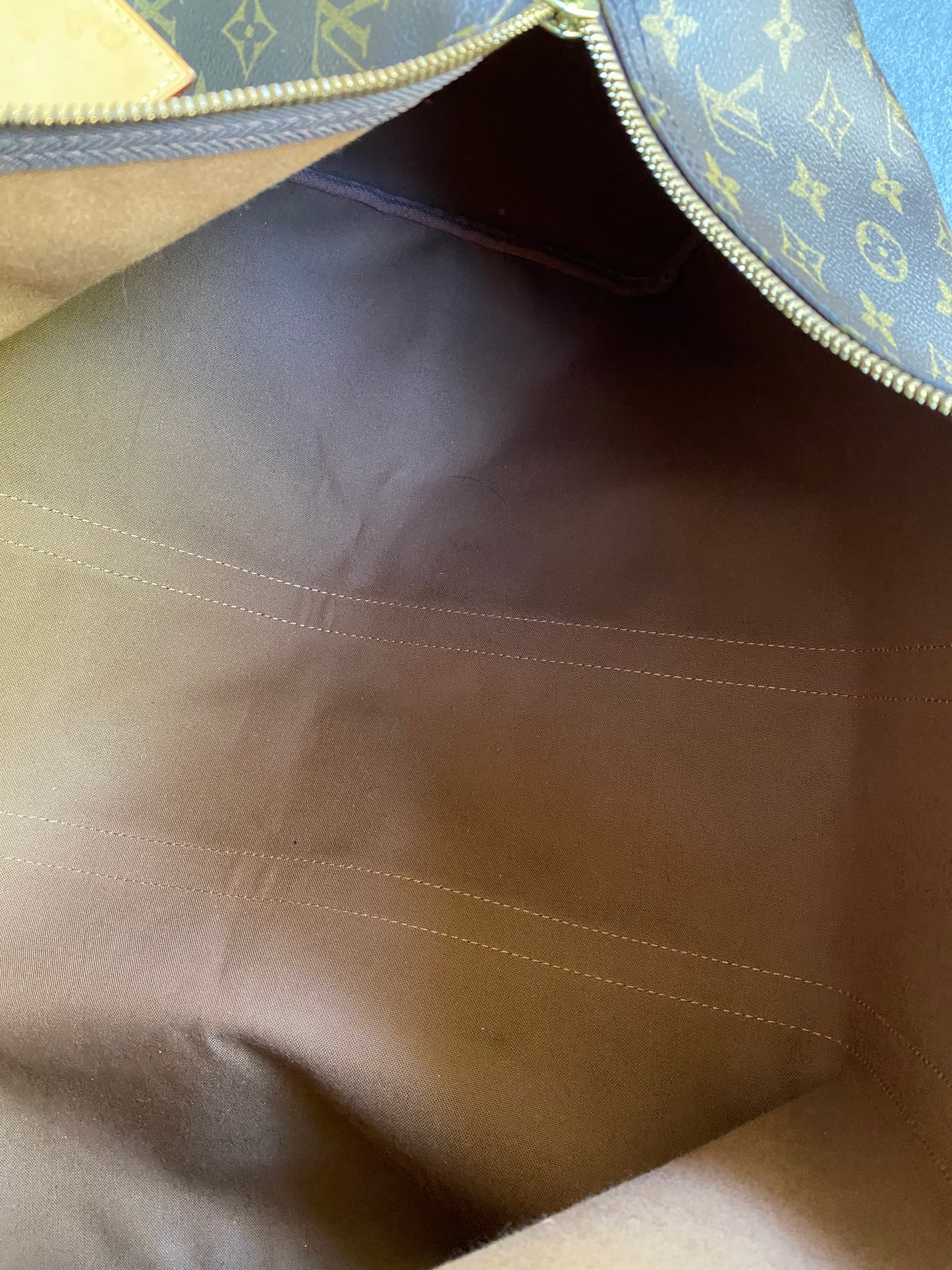 Louis Vuitton Keepall 55 Brown Monogram Canvas Duffle Travel Bag