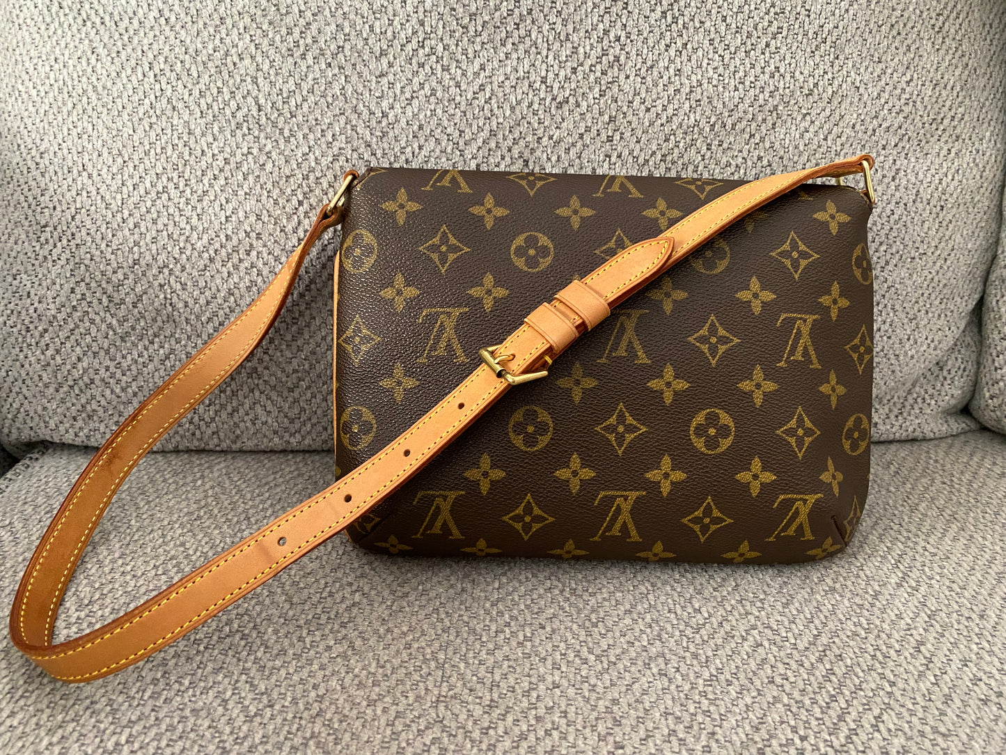 Louis Vuitton Musette Tango Short Brown Monogram Canvas