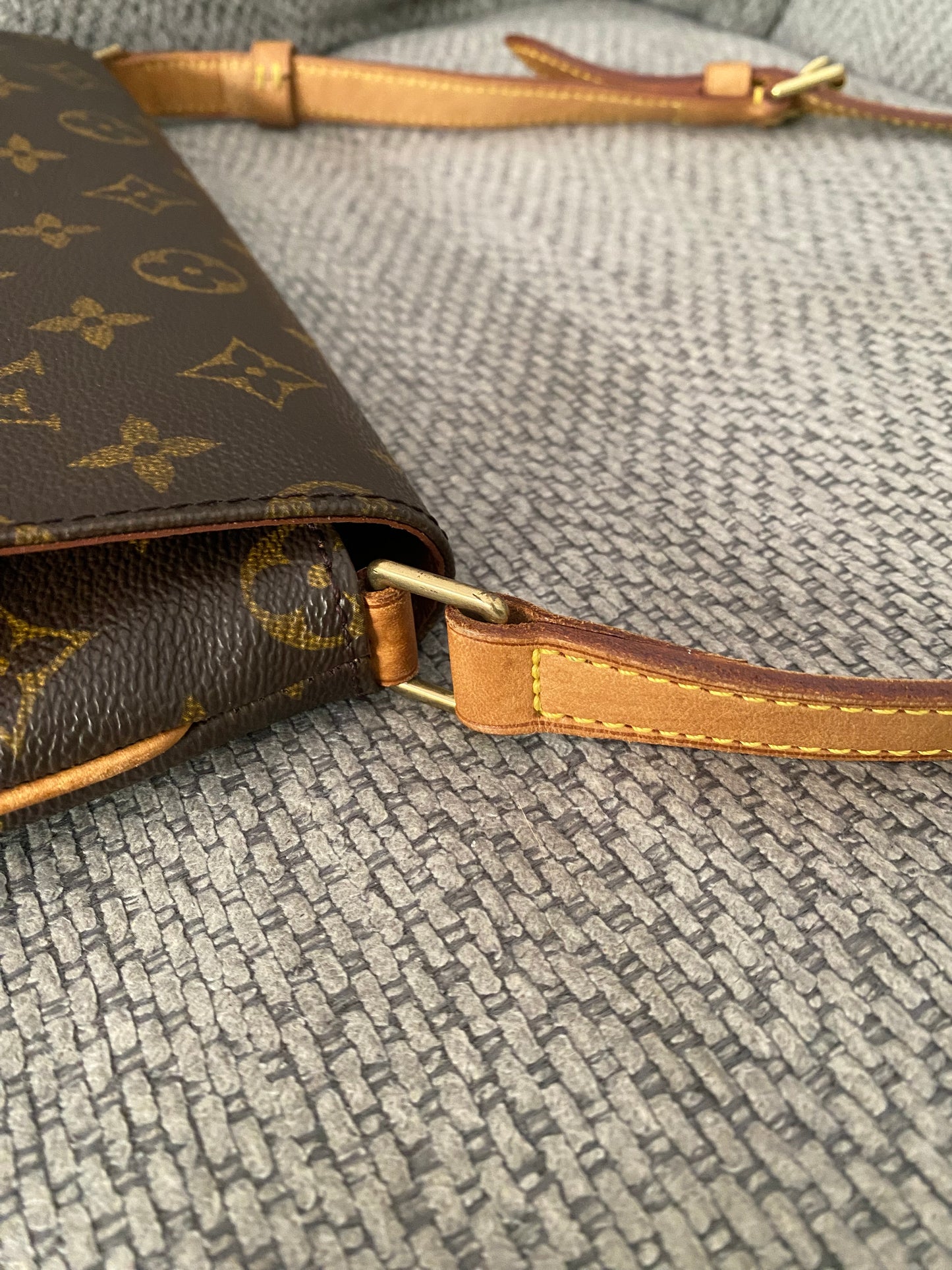 Louis Vuitton Musette Tango Short Shoulder Bag Adjustable Strap Brown Monogram