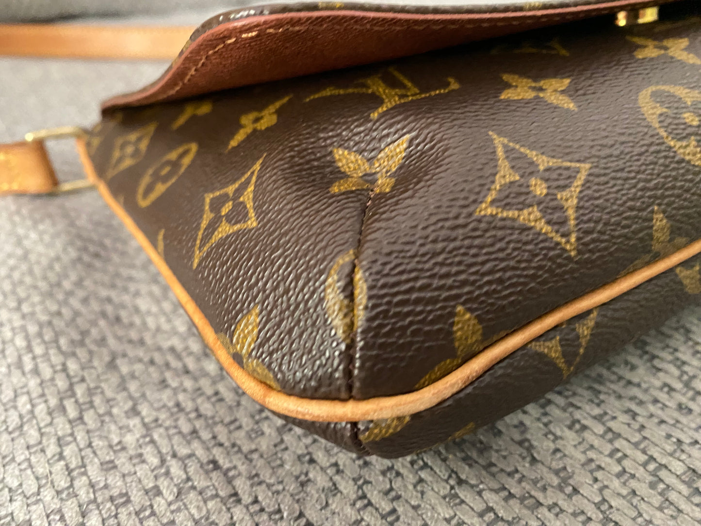 Louis Vuitton Musette Tango Short Shoulder Bag Adjustable Strap Brown Monogram