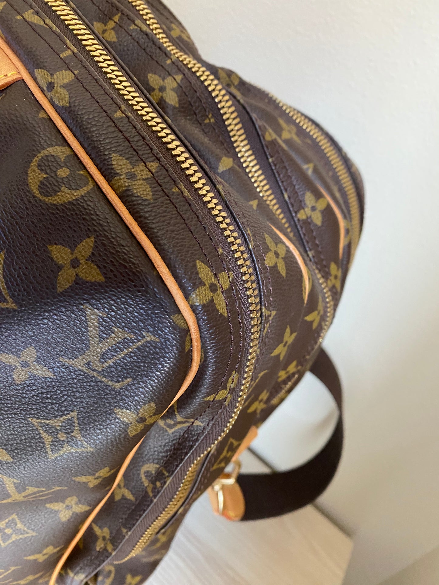 Louis Vuitton Alize 3 Poches Luggage Bag 55 Large Brown Canvas