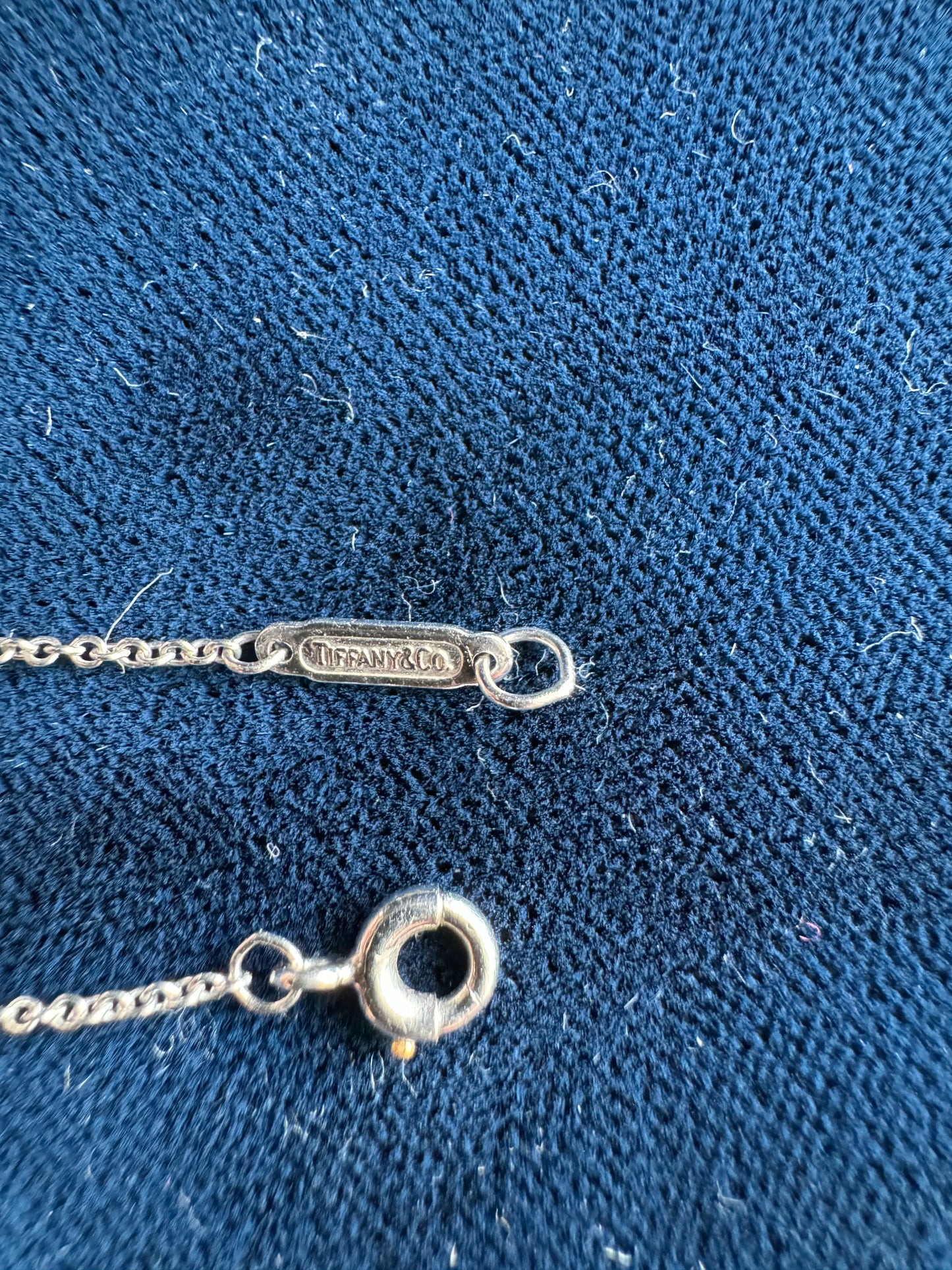 Tiffany & Co Platinum Solitaire Pendant Necklace 18" with Round Diamond