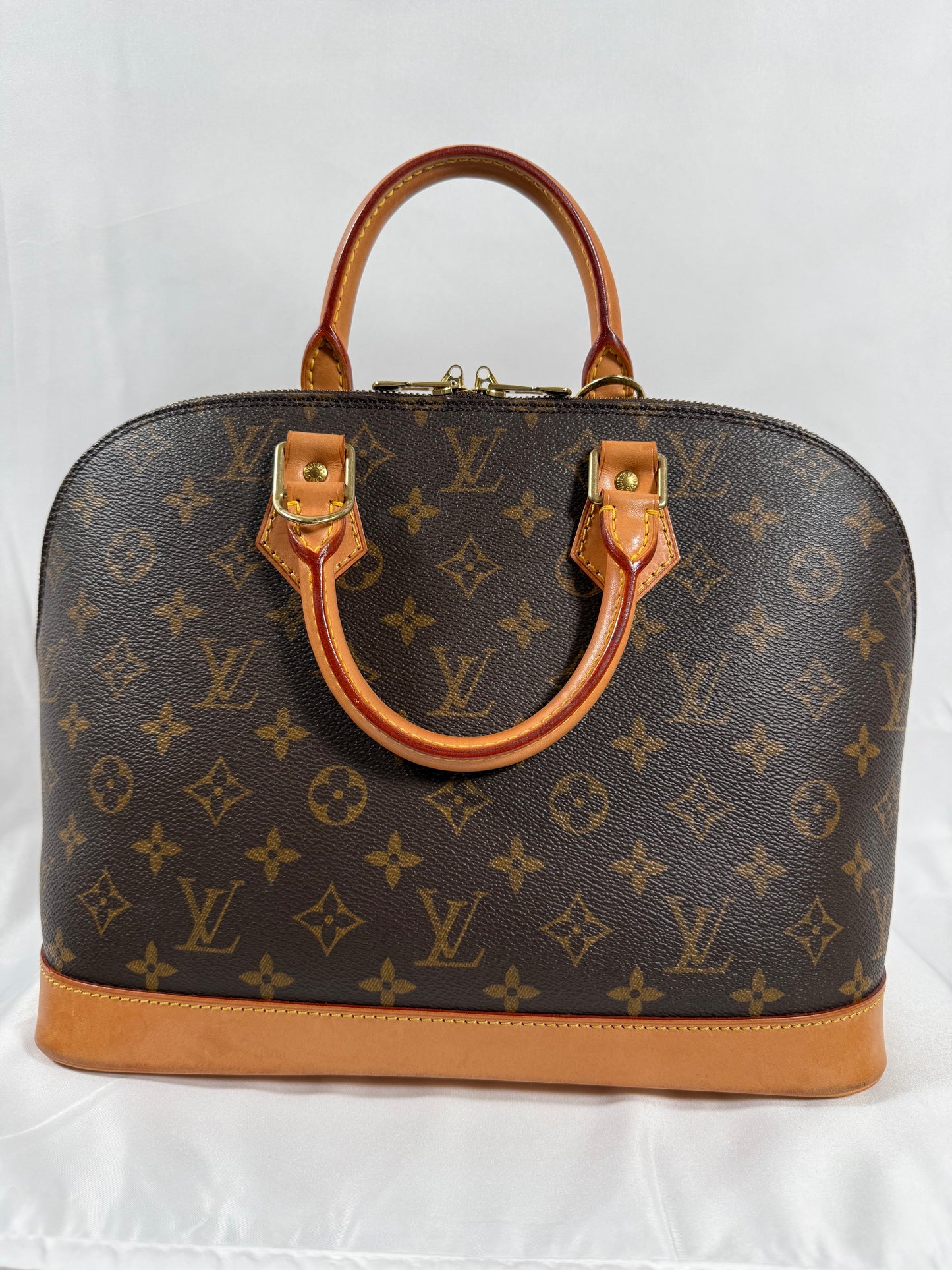 Louis Vuitton Alma Hand Bag PM Brown Monogram Canvas