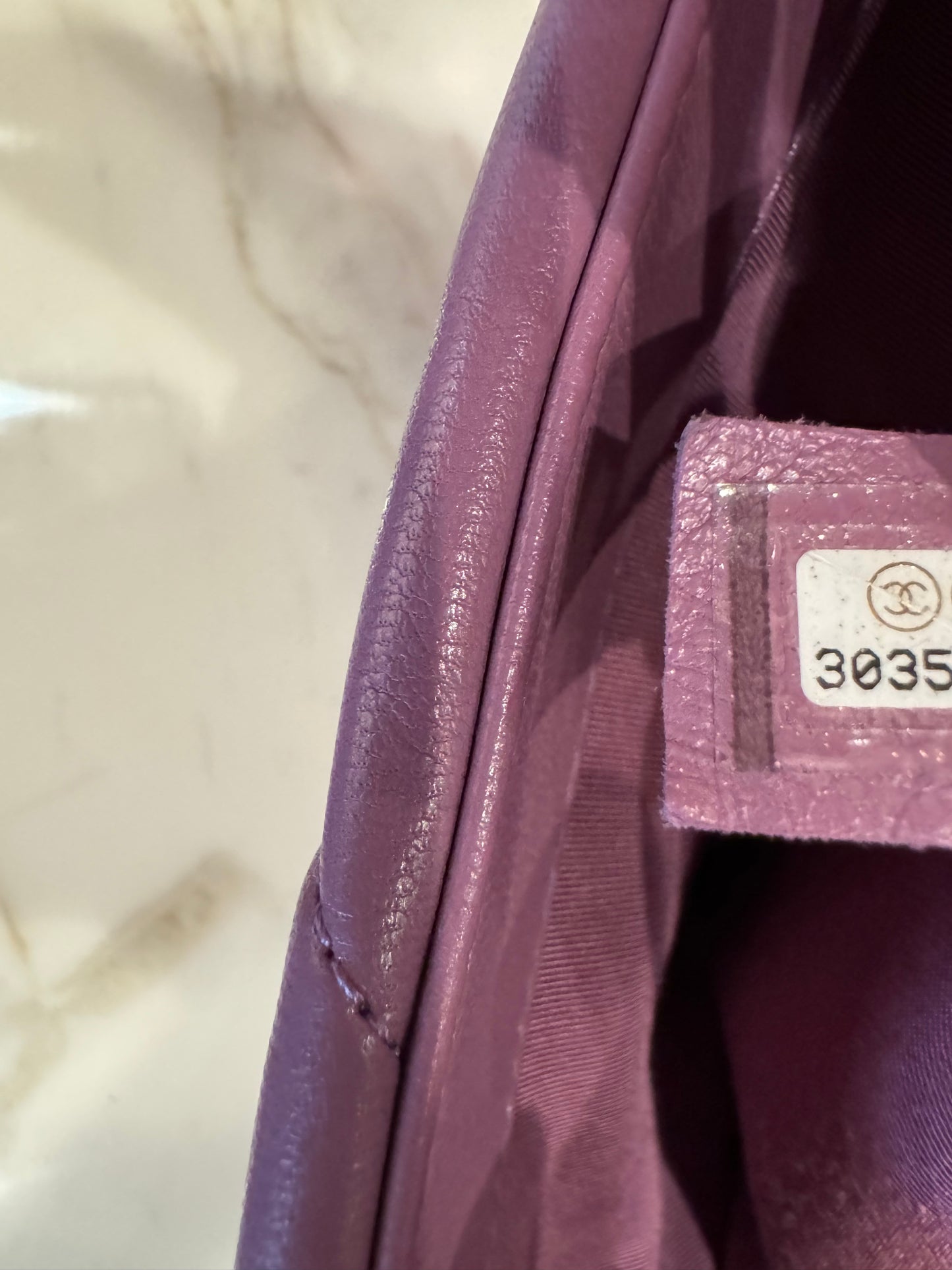 Chanel 19 20B Lavender Mauve Medium Flap Bag 26cm Quilted Lambskin Ruthenium