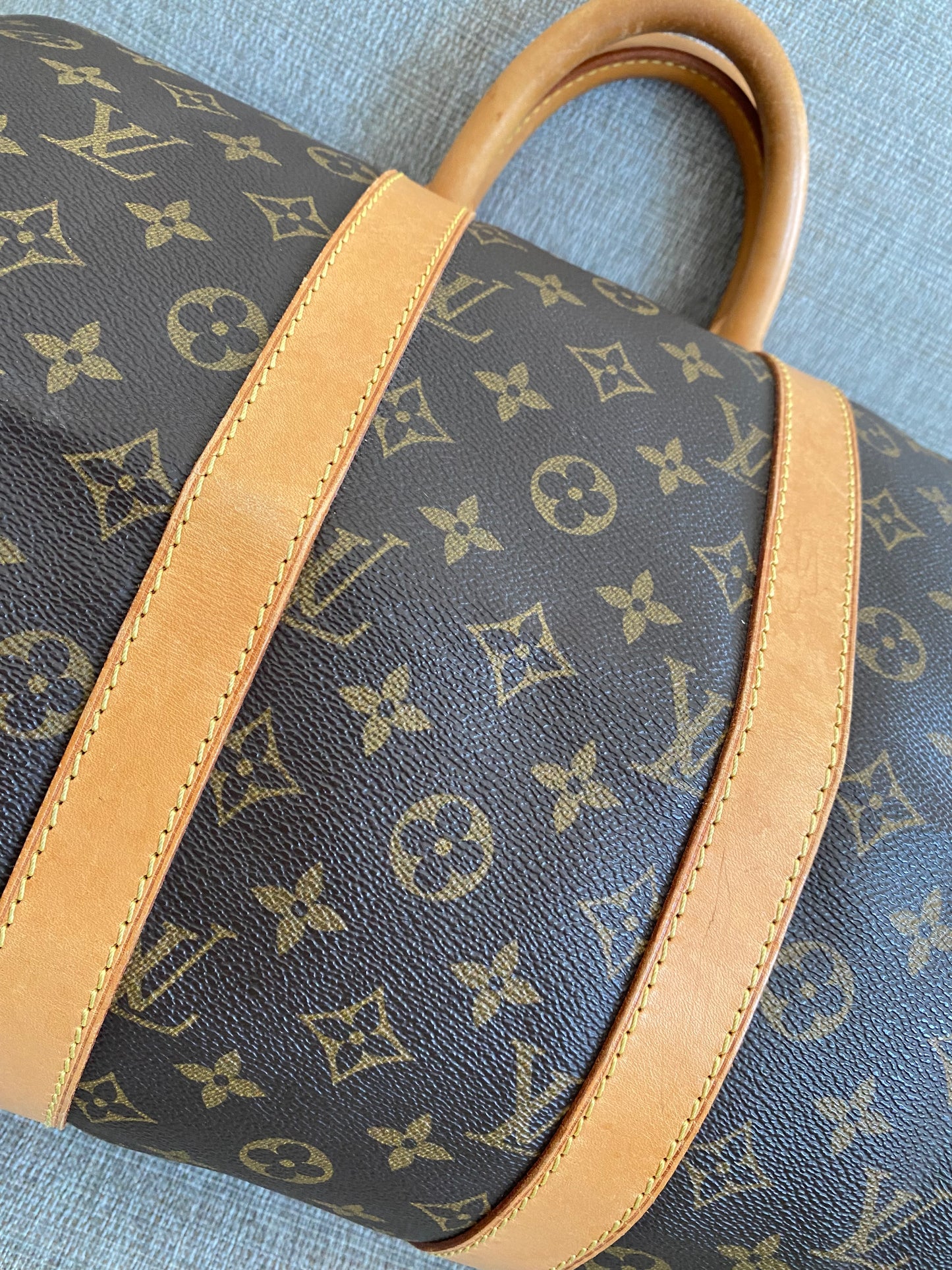Louis Vuitton LV Keepall 45 Brown Monogram Travel Duffle Bag