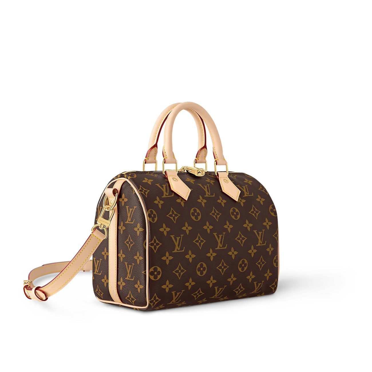 Louis Vuitton Speedy 25 Bandouliere Shoulder Bag Brown Canvas
