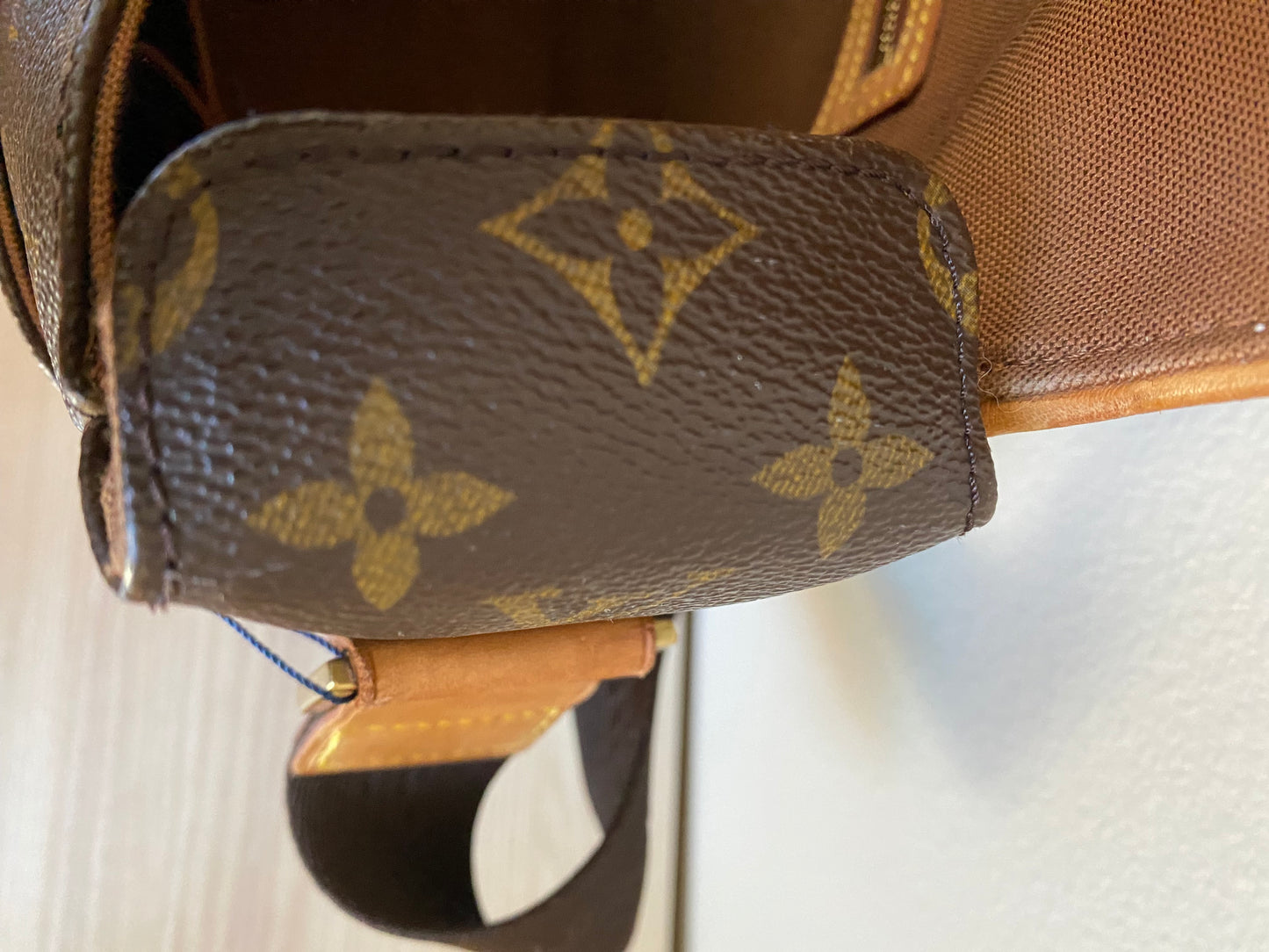 Louis Vuitton Abbesses Messenger Laptop Bag Brown Monogram Canvas