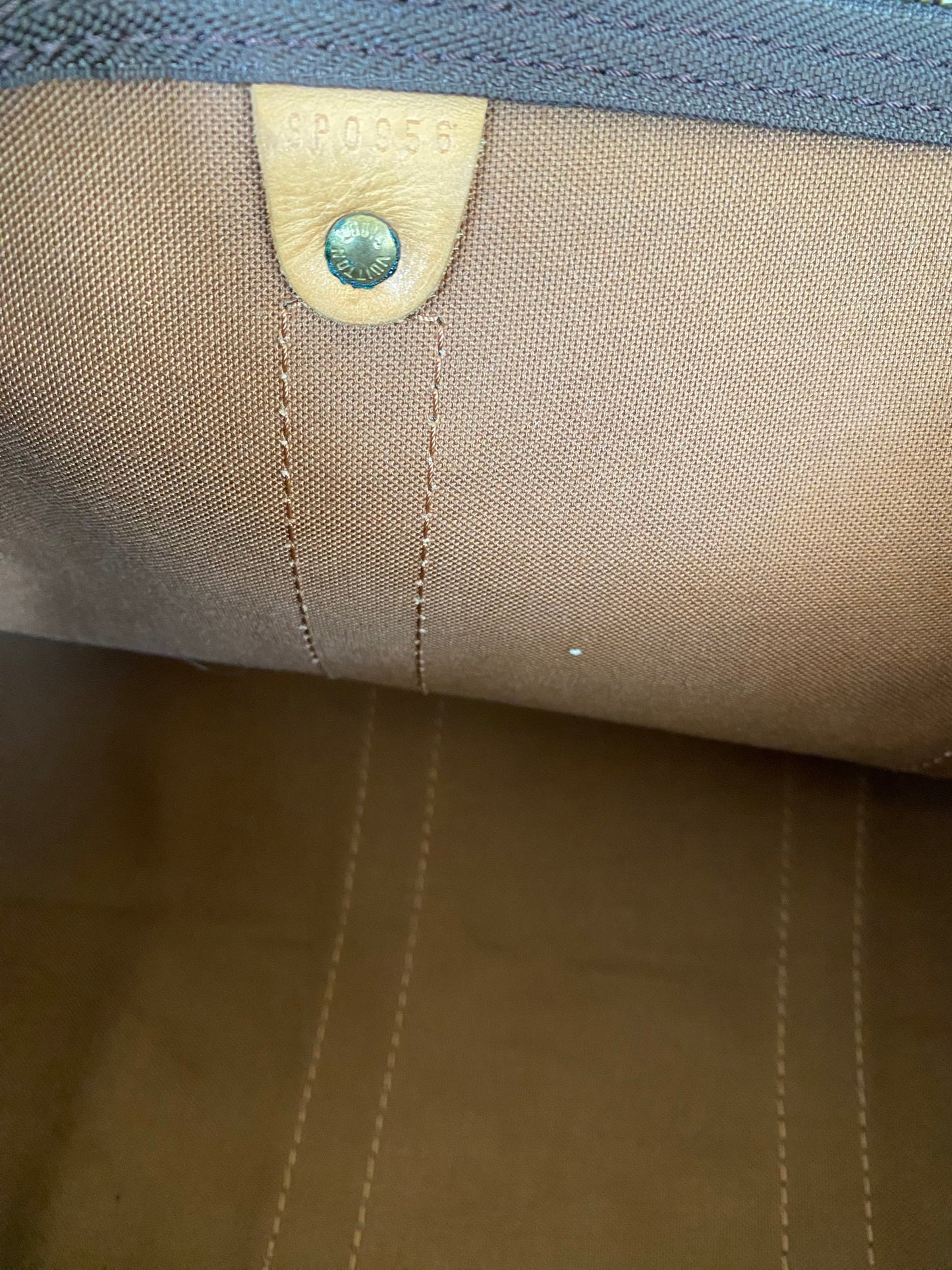 Louis Vuitton LV Keepall 45 Brown Monogram Travel Duffle Bag