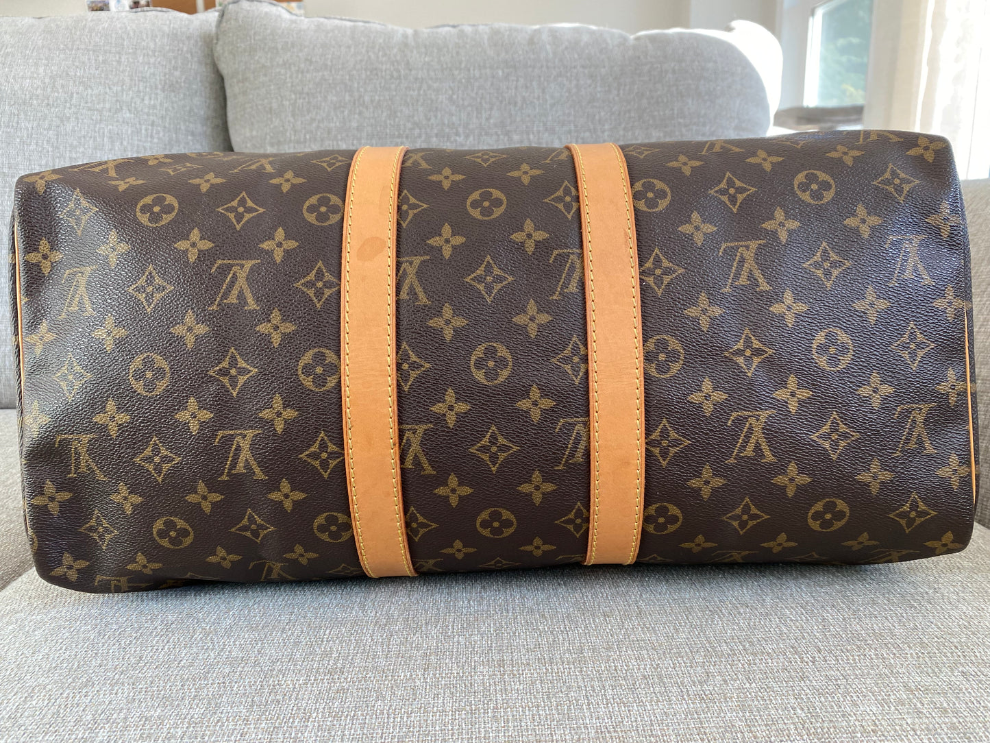 Louis Vuitton LV Keepall 45 Brown Monogram Travel Duffle Bag