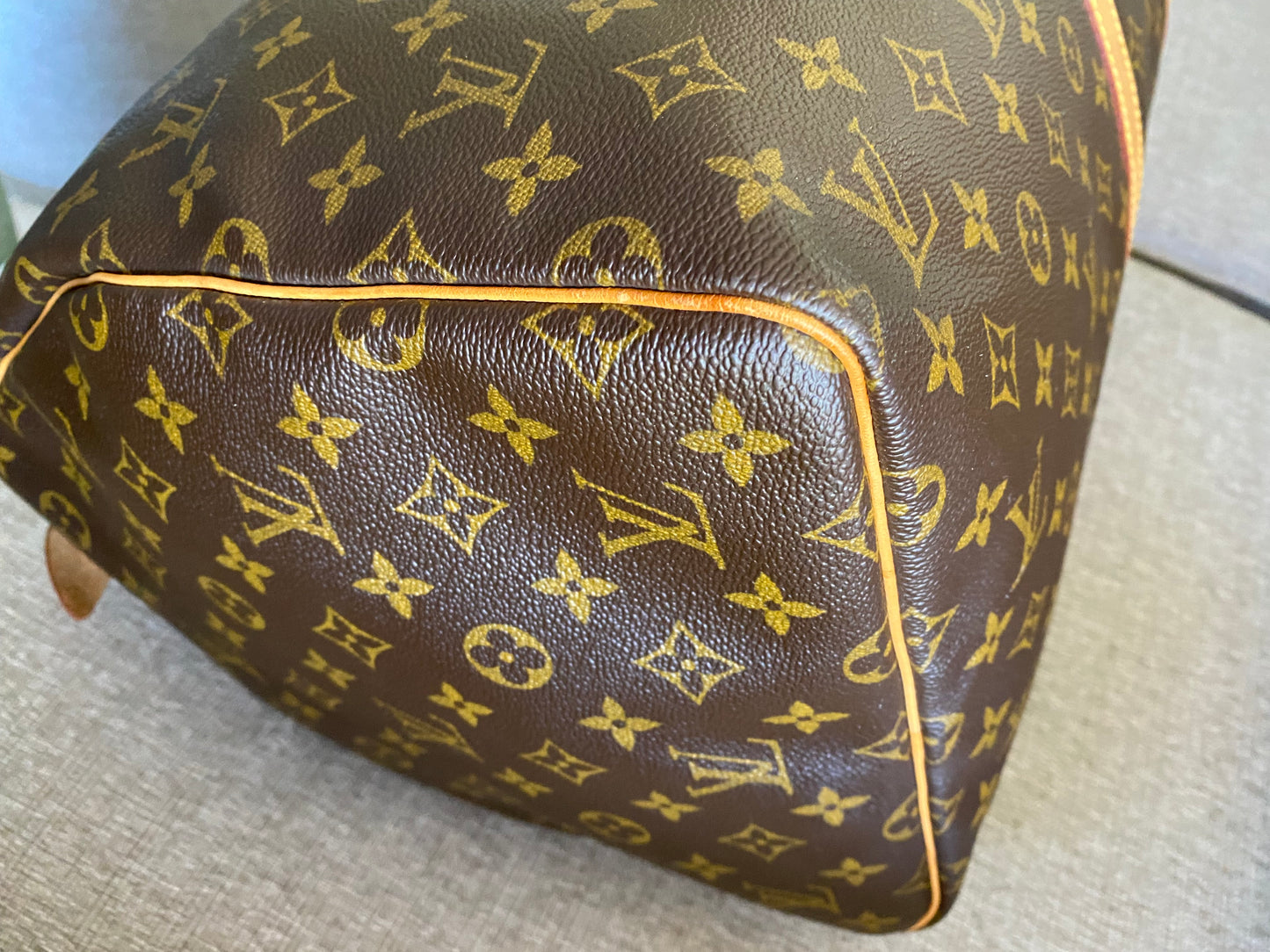 Louis Vuitton Keepall 55 Brown Monogram Canvas Duffle Travel Bag