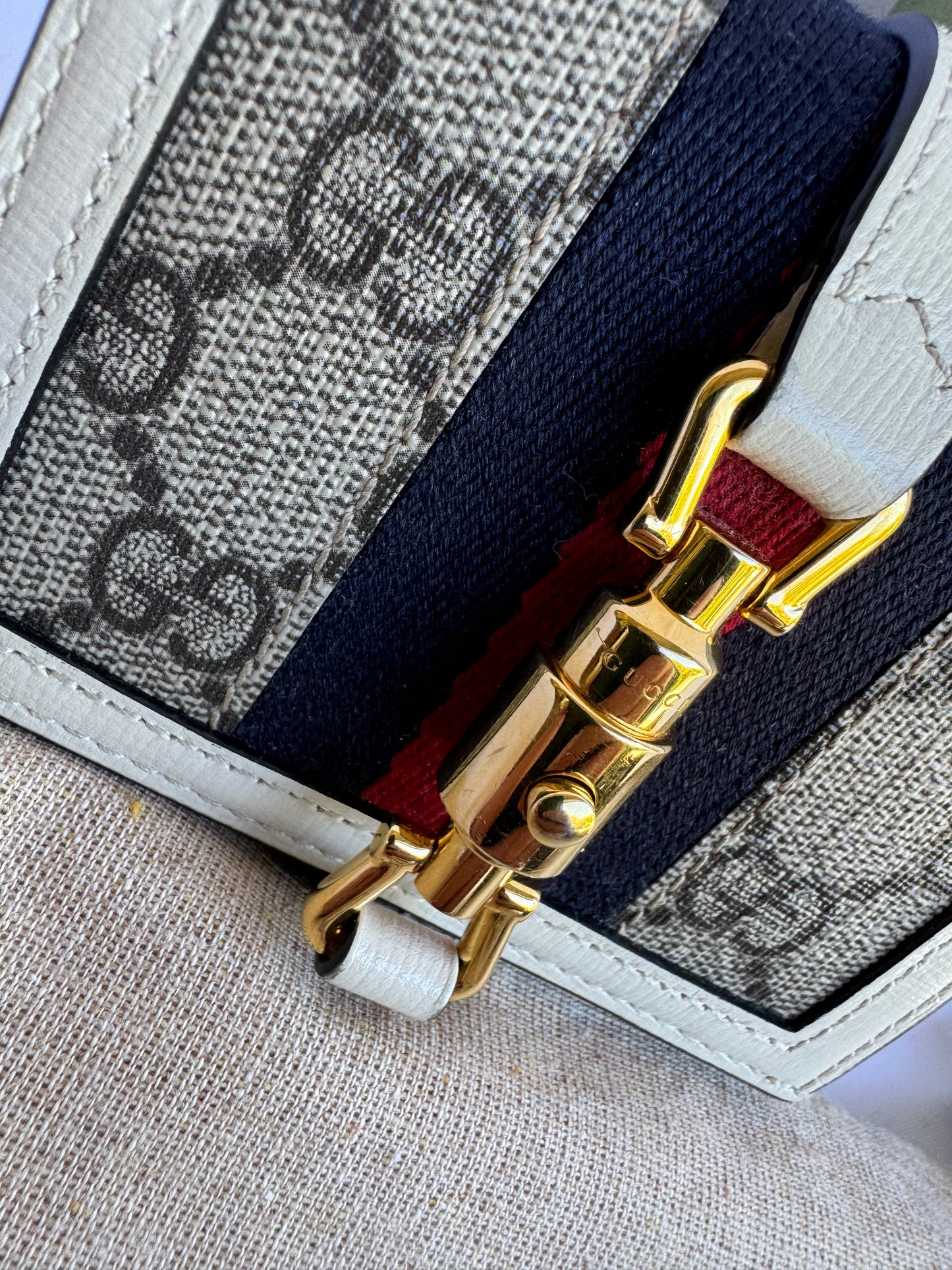Gucci Jackie 1961 GG Card Case Bifold Wallet