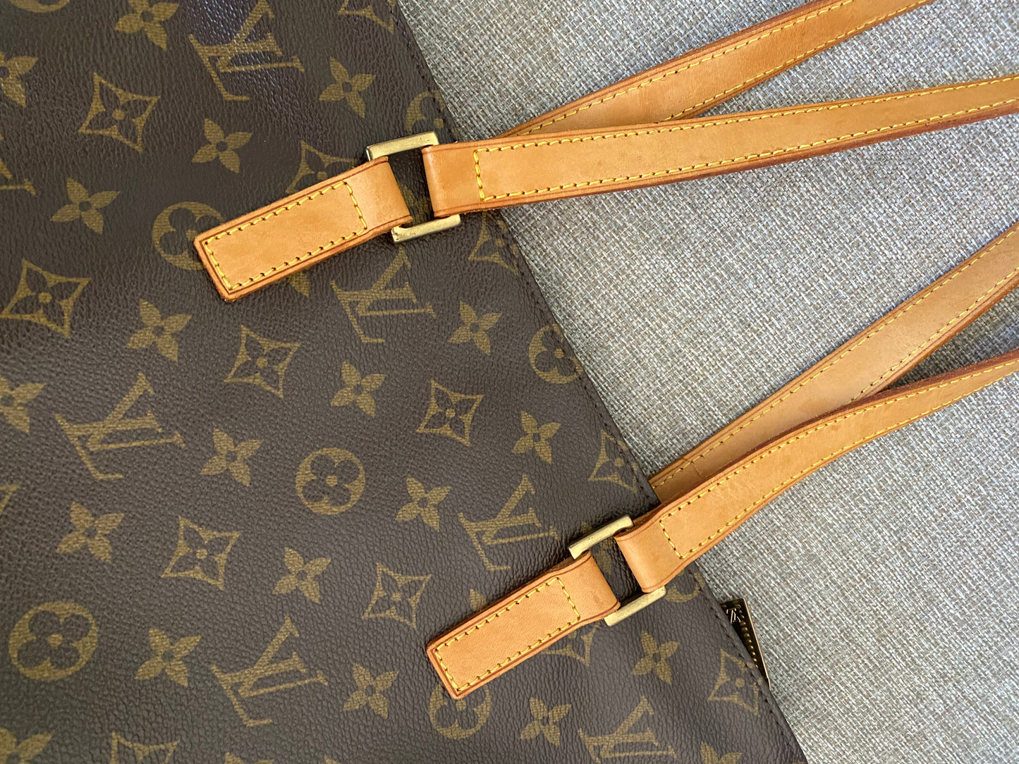 Louis Vuitton Cabas Piano Tote Brown Monogram Canvas