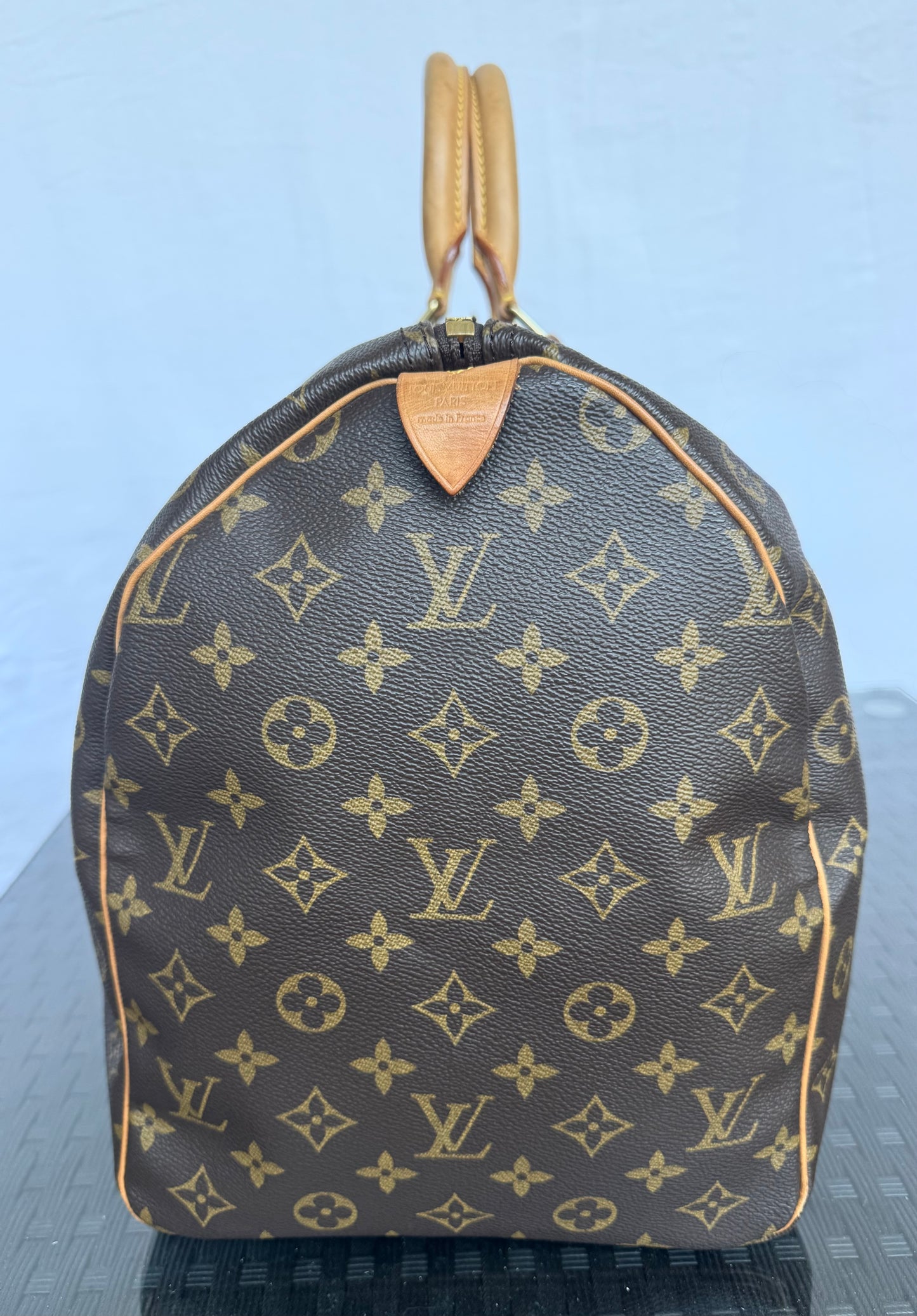 Louis Vuitton Keepall 50 Boston Duffle Travel Carry-On Bag Brown Monogram Canvas