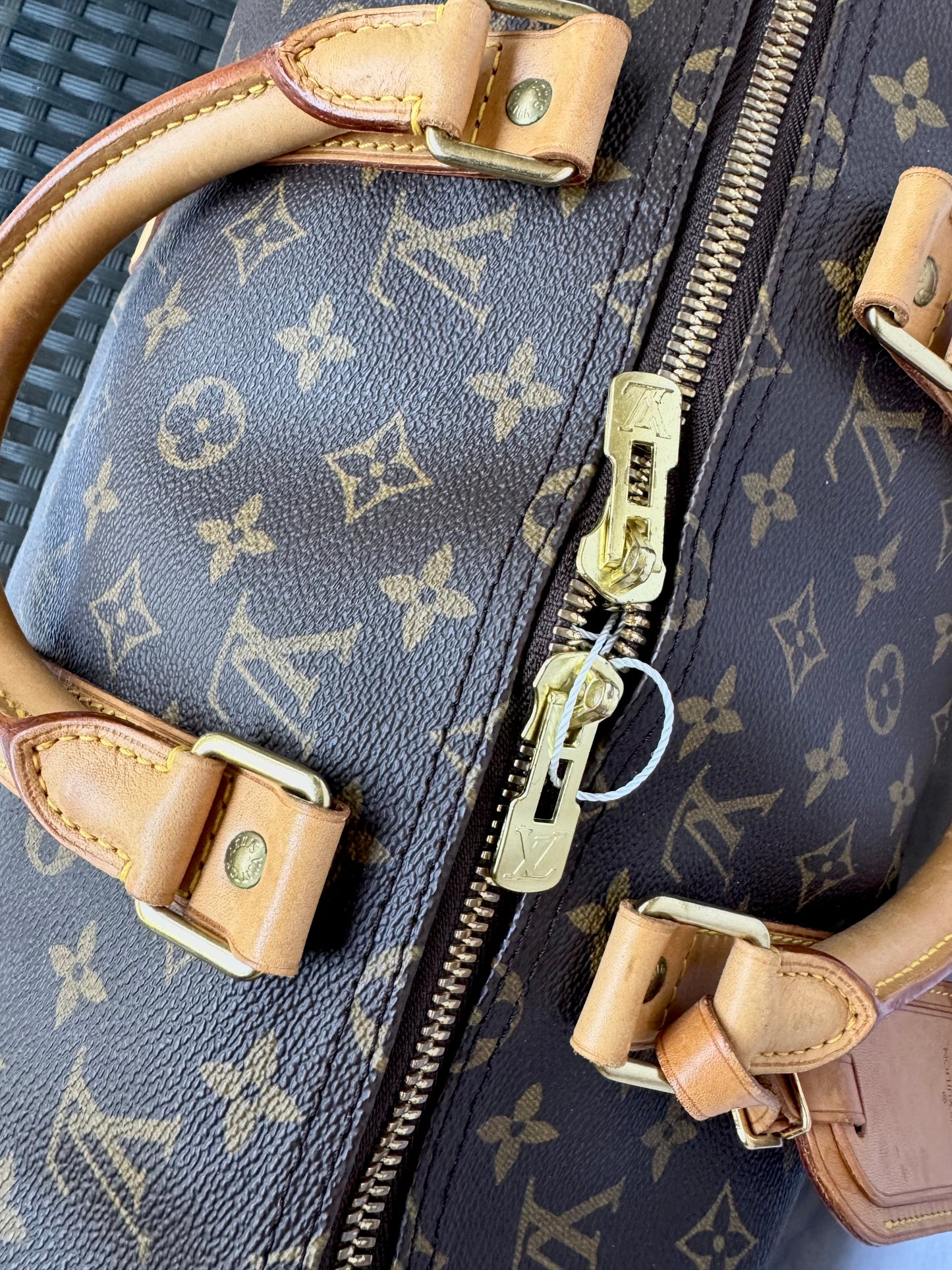 Louis Vuitton Keepall 50 Boston Duffle Travel Carry-On Bag Brown Monogram Canvas