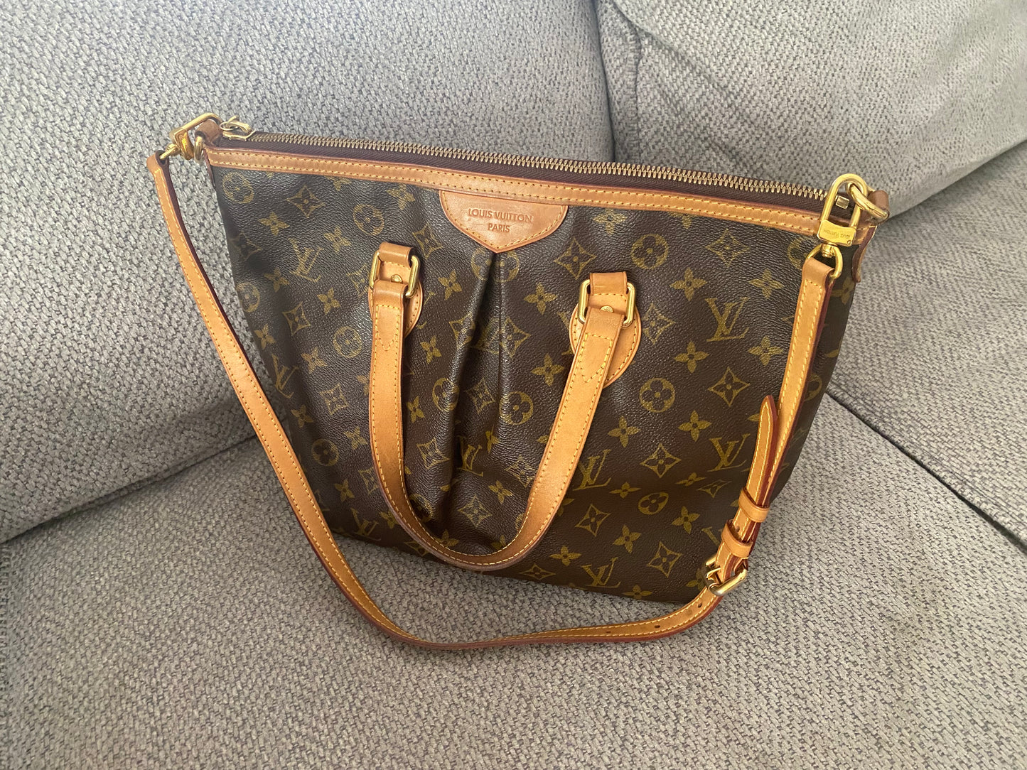 Louis Vuitton Palermo Shoulder Bag PM Brown Monogram