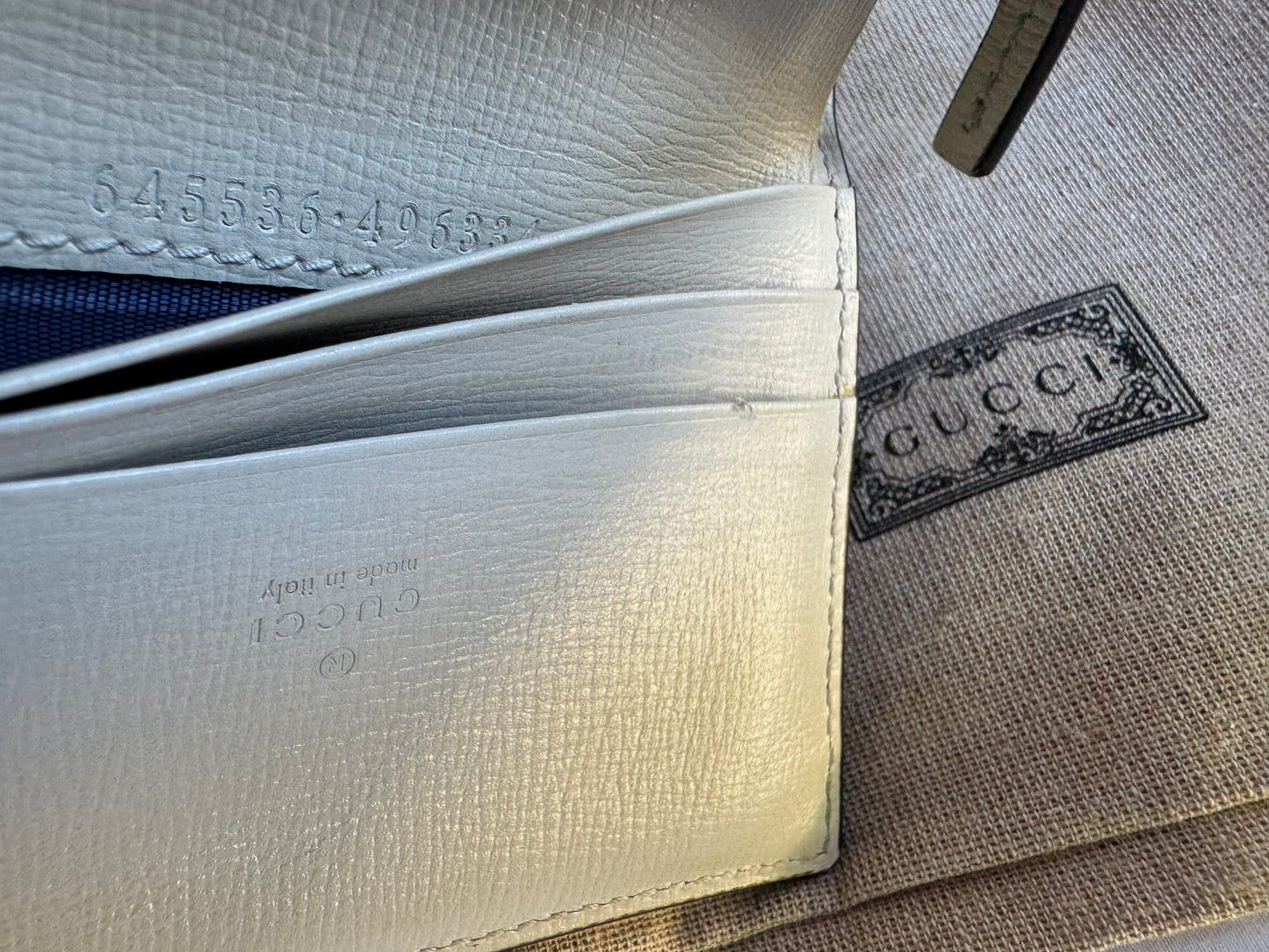Gucci Jackie 1961 GG Card Case Bifold Wallet