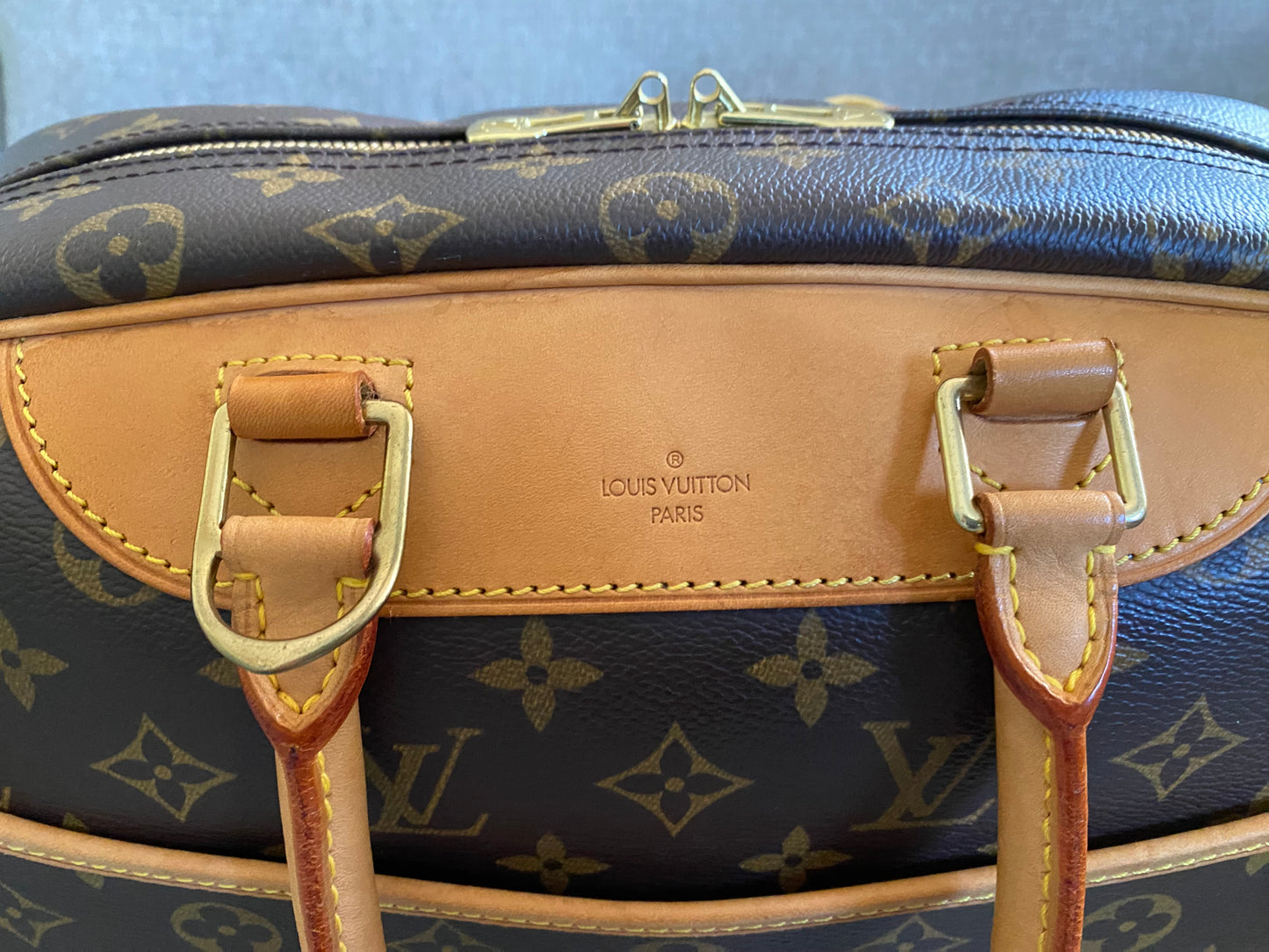 Louis Vuitton Deauville Brown Monogram Travel Everyday Handbag