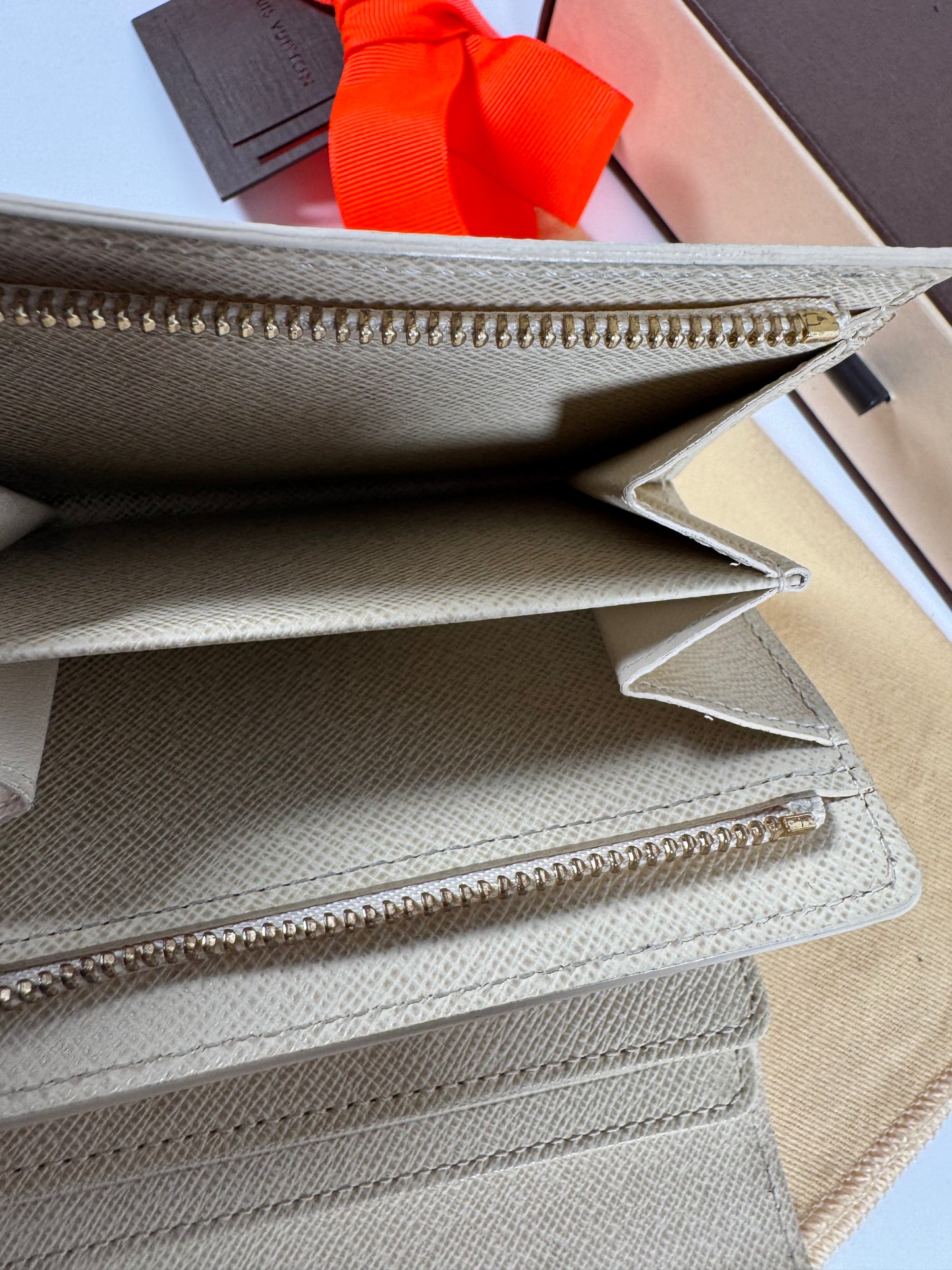 Louis Vuitton Damier Azur Portefeuille Joy Trifold Wallet