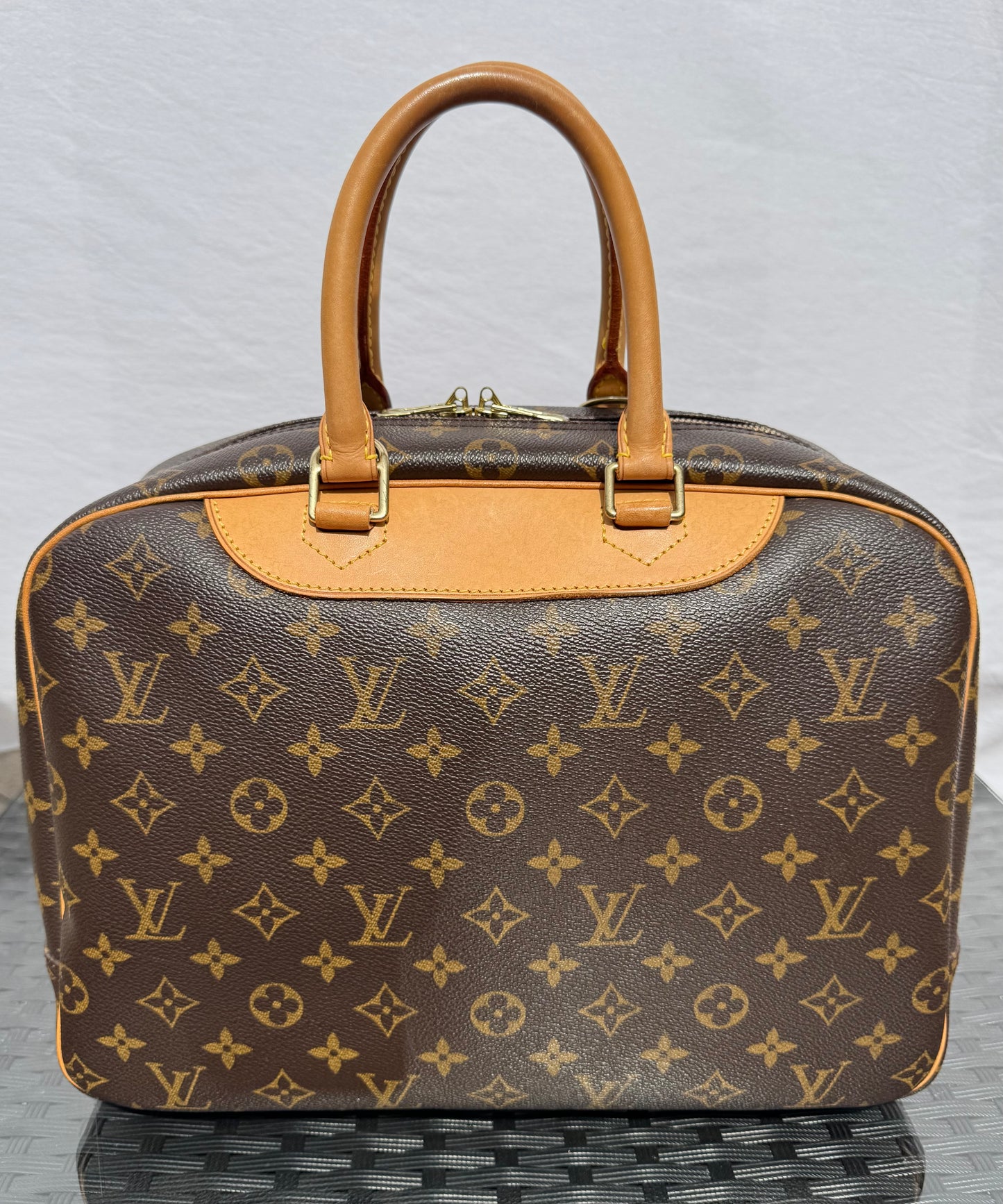 Louis Vuitton Deauville Bowling Vanity Brown Monogram Canvas
