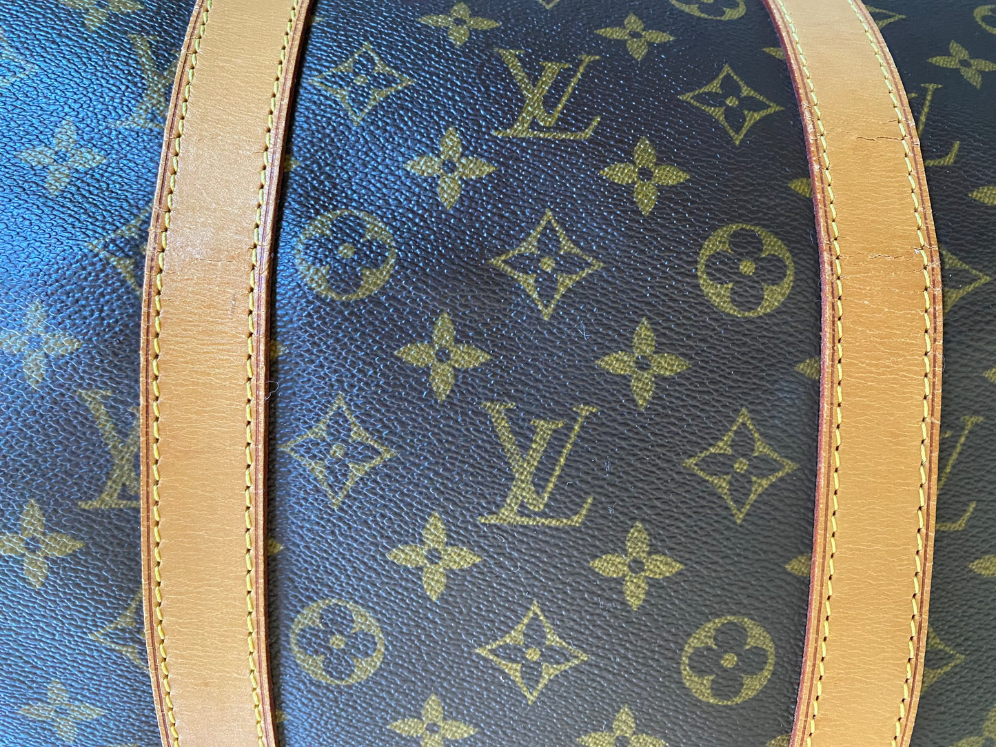 Louis Vuitton Keepall 55 Brown Monogram Canvas Duffle Travel Bag