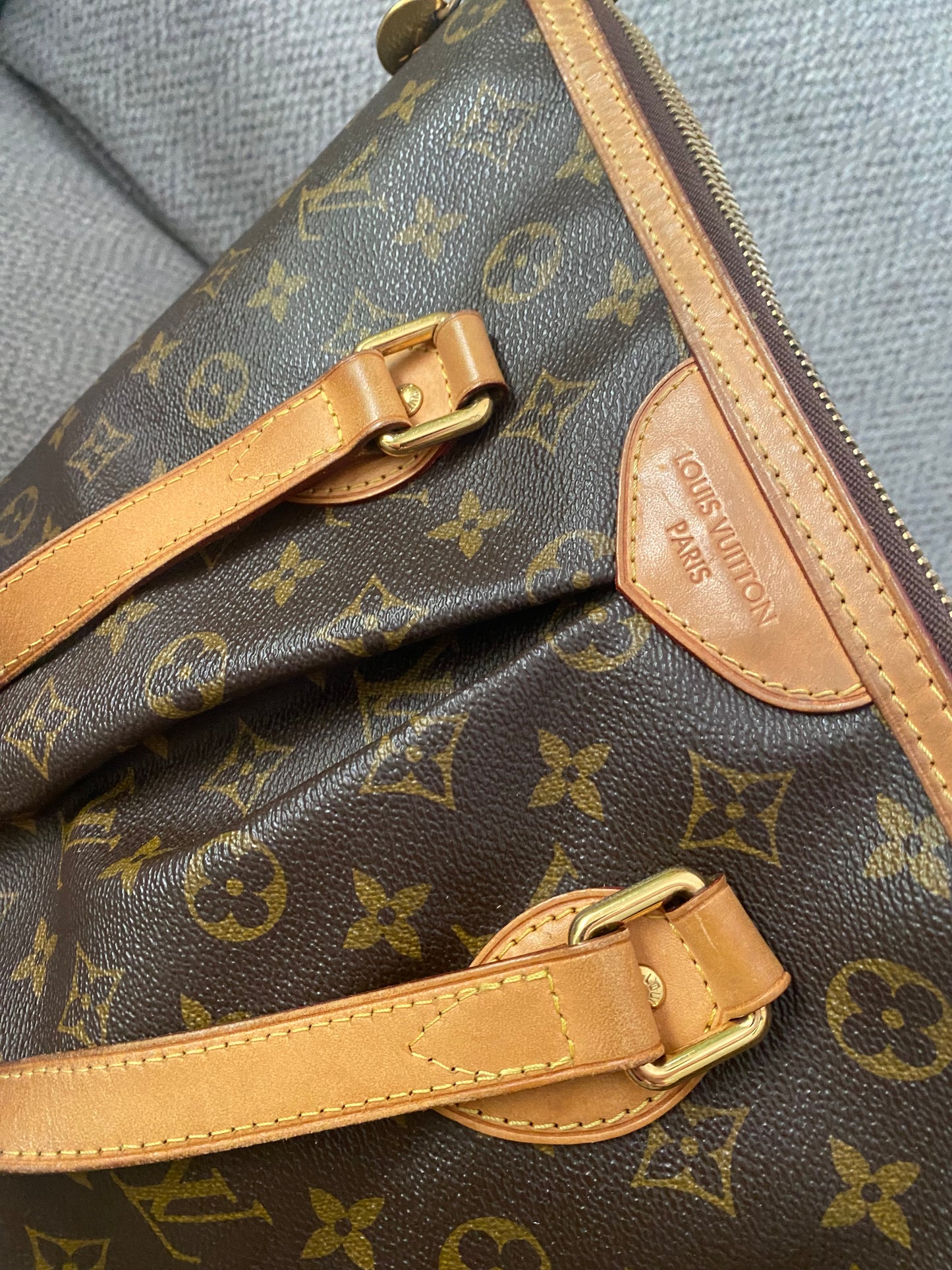 Louis Vuitton Palermo Shoulder Bag PM Brown Monogram