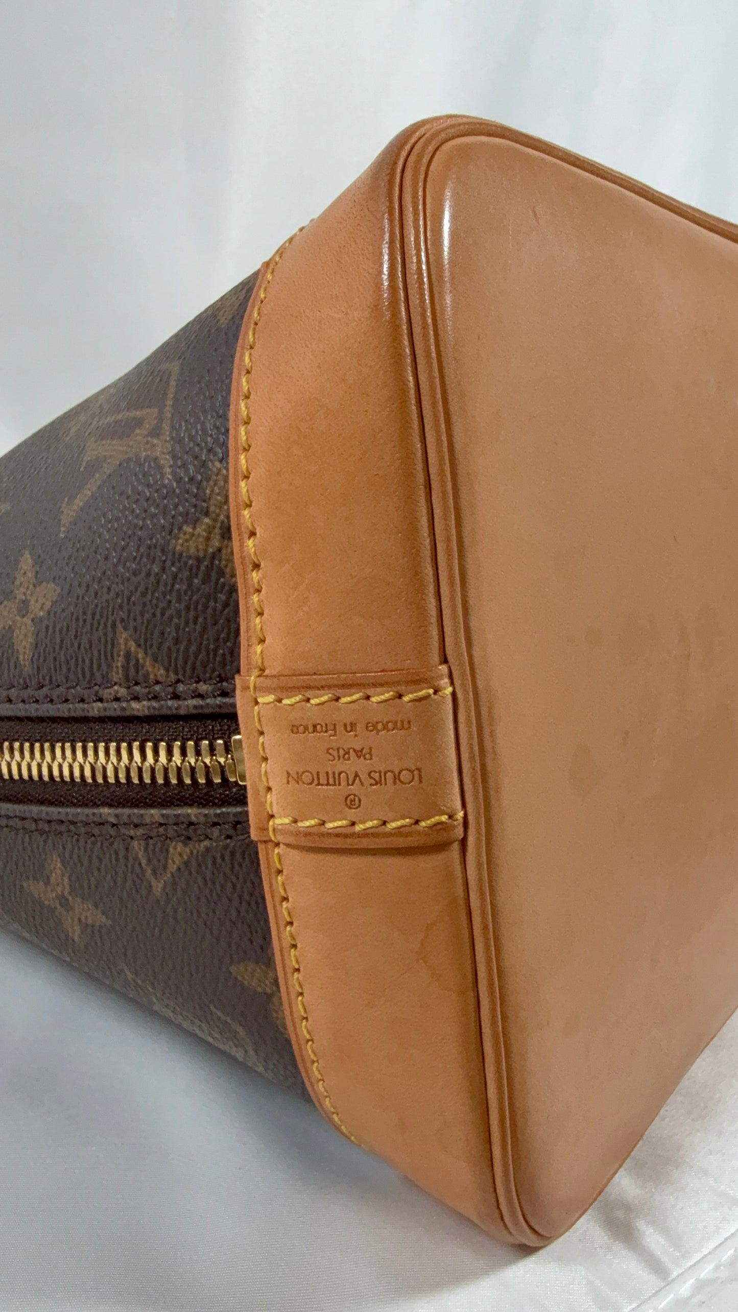 Louis Vuitton Alma Hand Bag PM Brown Monogram Canvas
