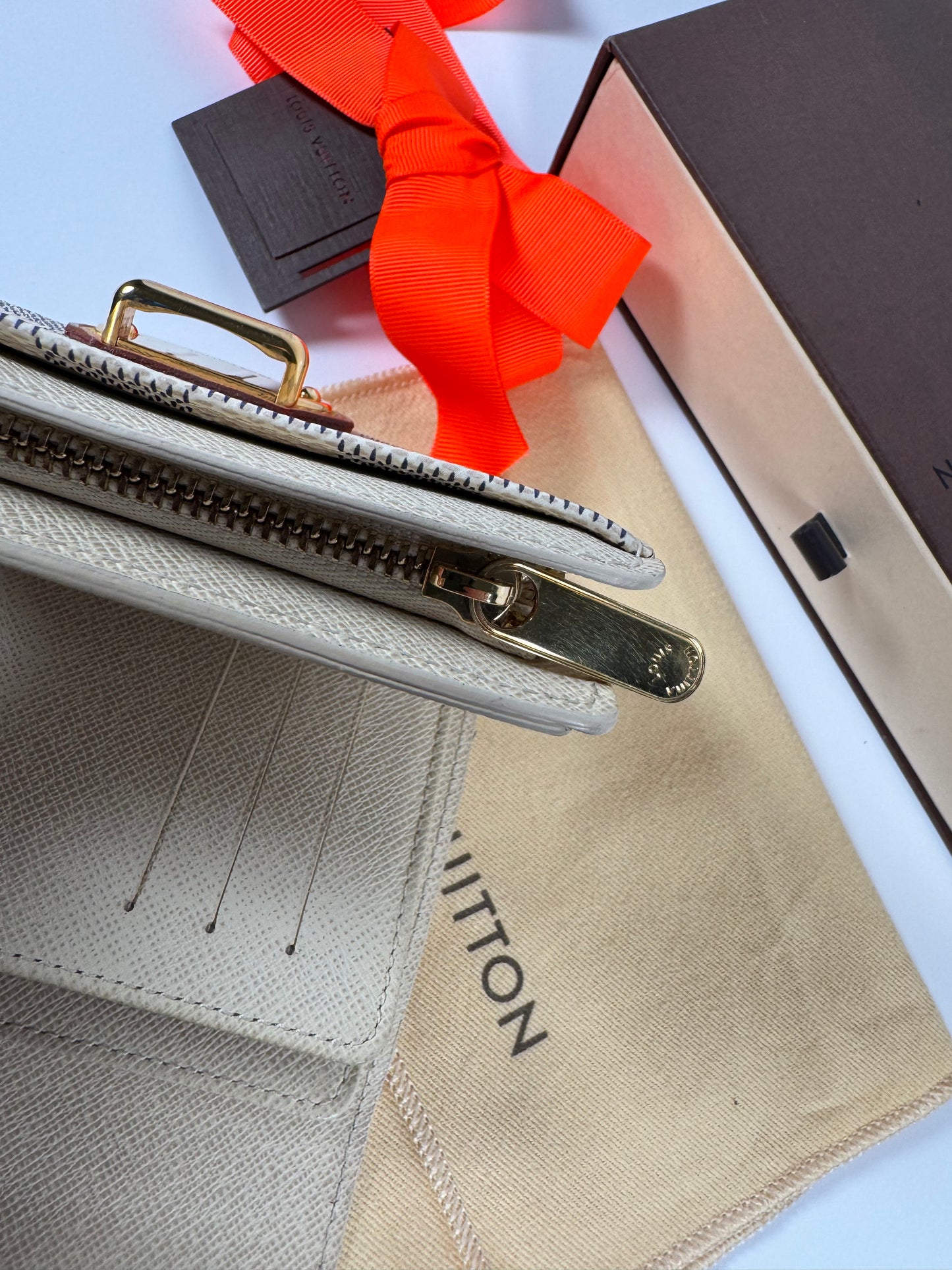Louis Vuitton Damier Azur Portefeuille Joy Trifold Wallet