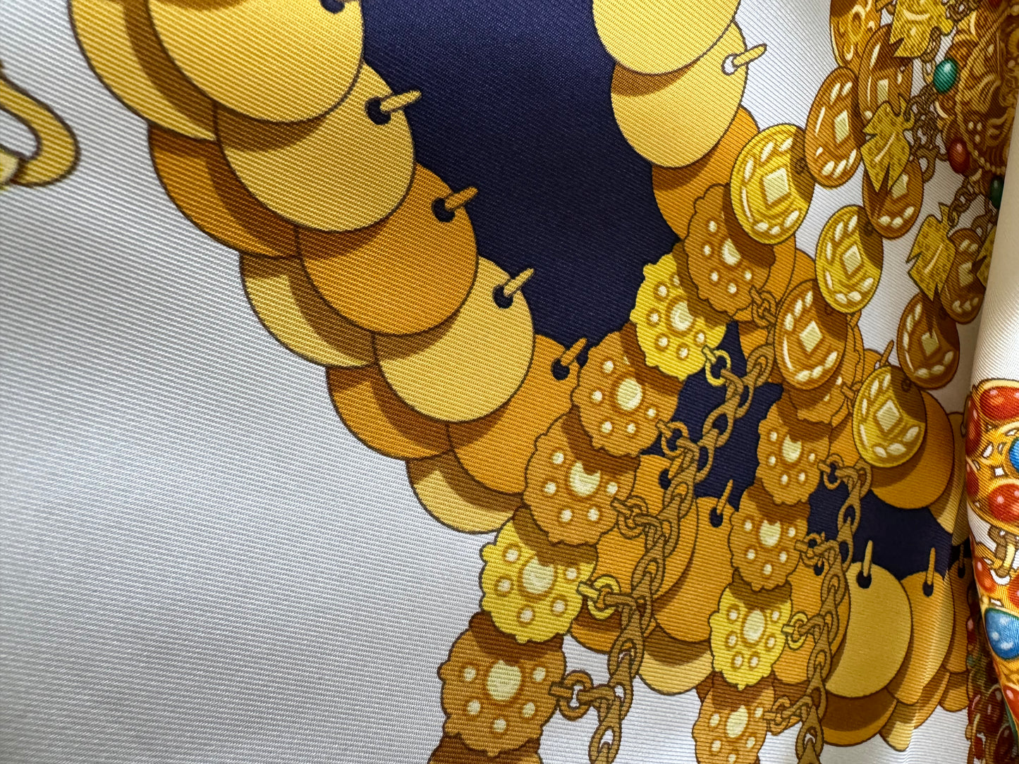 HERMÈS Kosmima Carre 90 Scarf by Julia Abadie 100% Silk