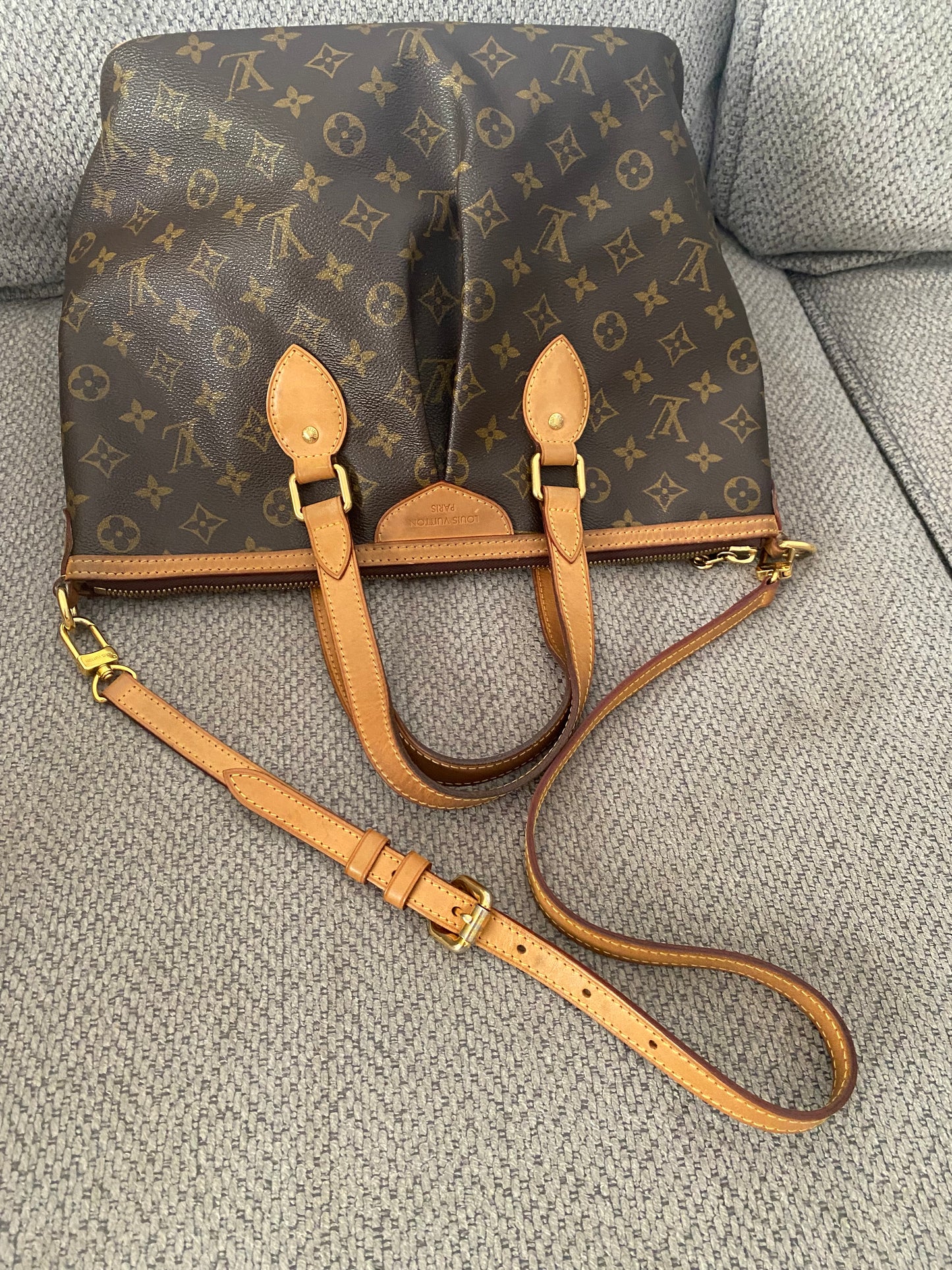 Louis Vuitton Palermo Shoulder Bag PM Brown Monogram