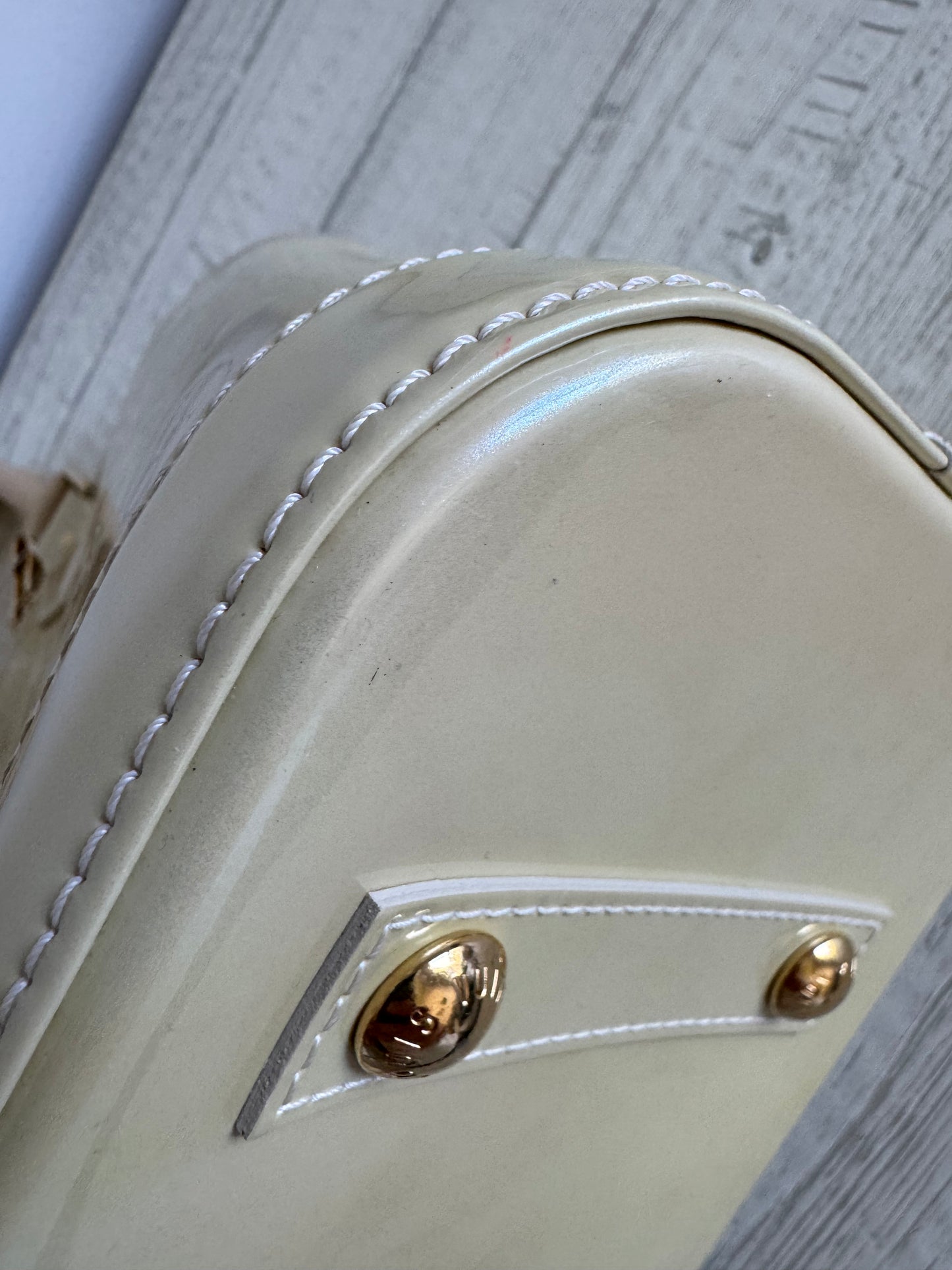 Louis Vuitton Alma Tote PM Cream Vernis Leather Monogram
