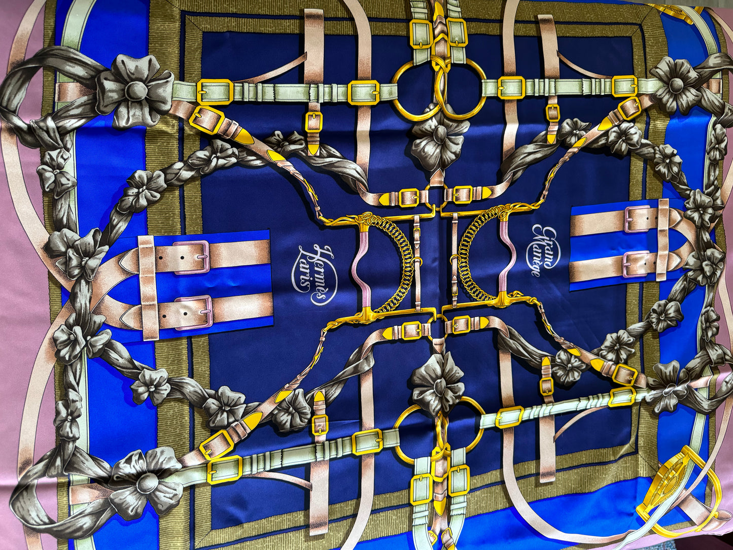Grand Manege HERMES Scarf by Henry D'Origny 90cm 100% Silk
