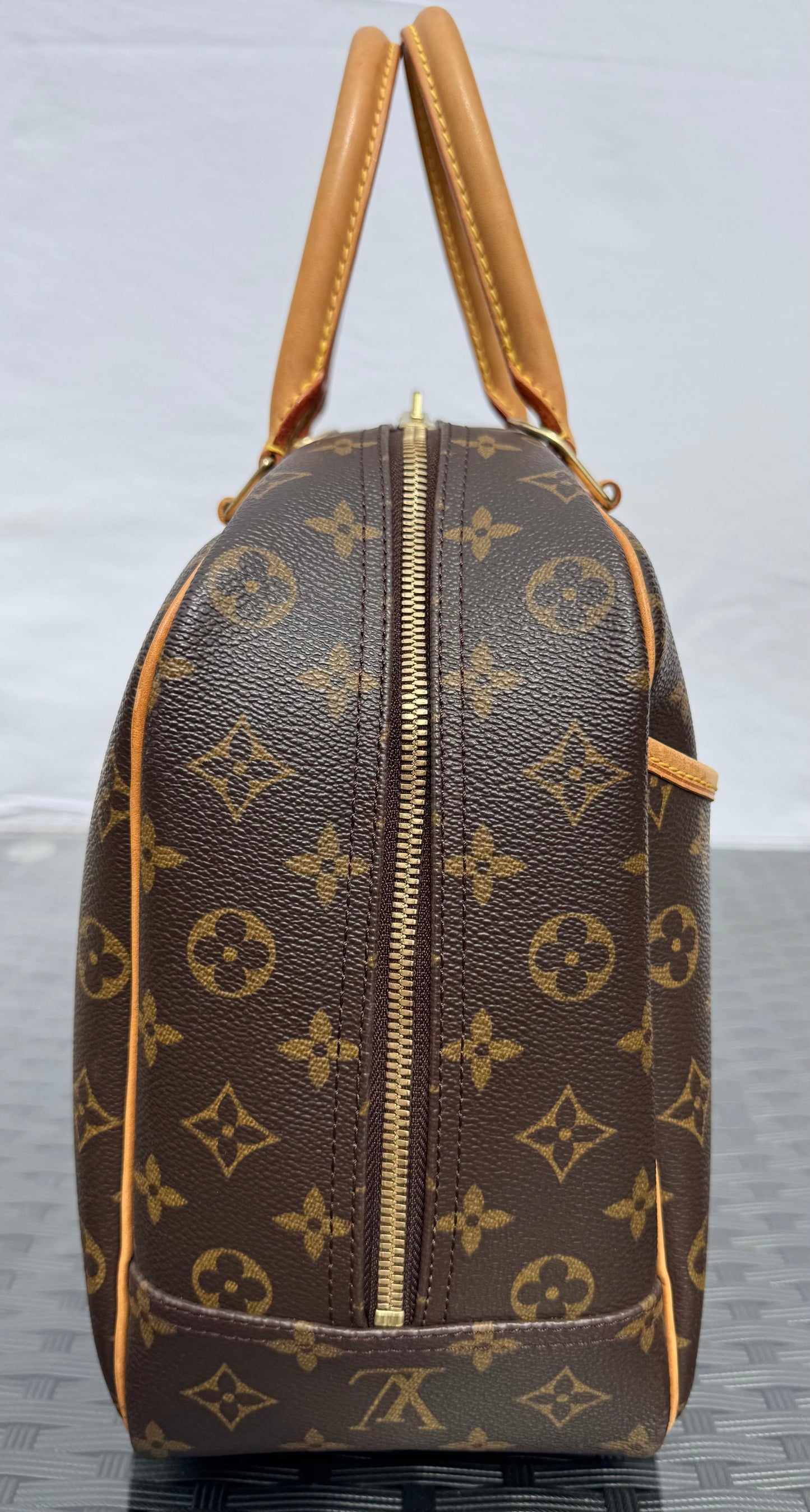 Louis Vuitton Deauville Bowling Vanity Brown Monogram Canvas
