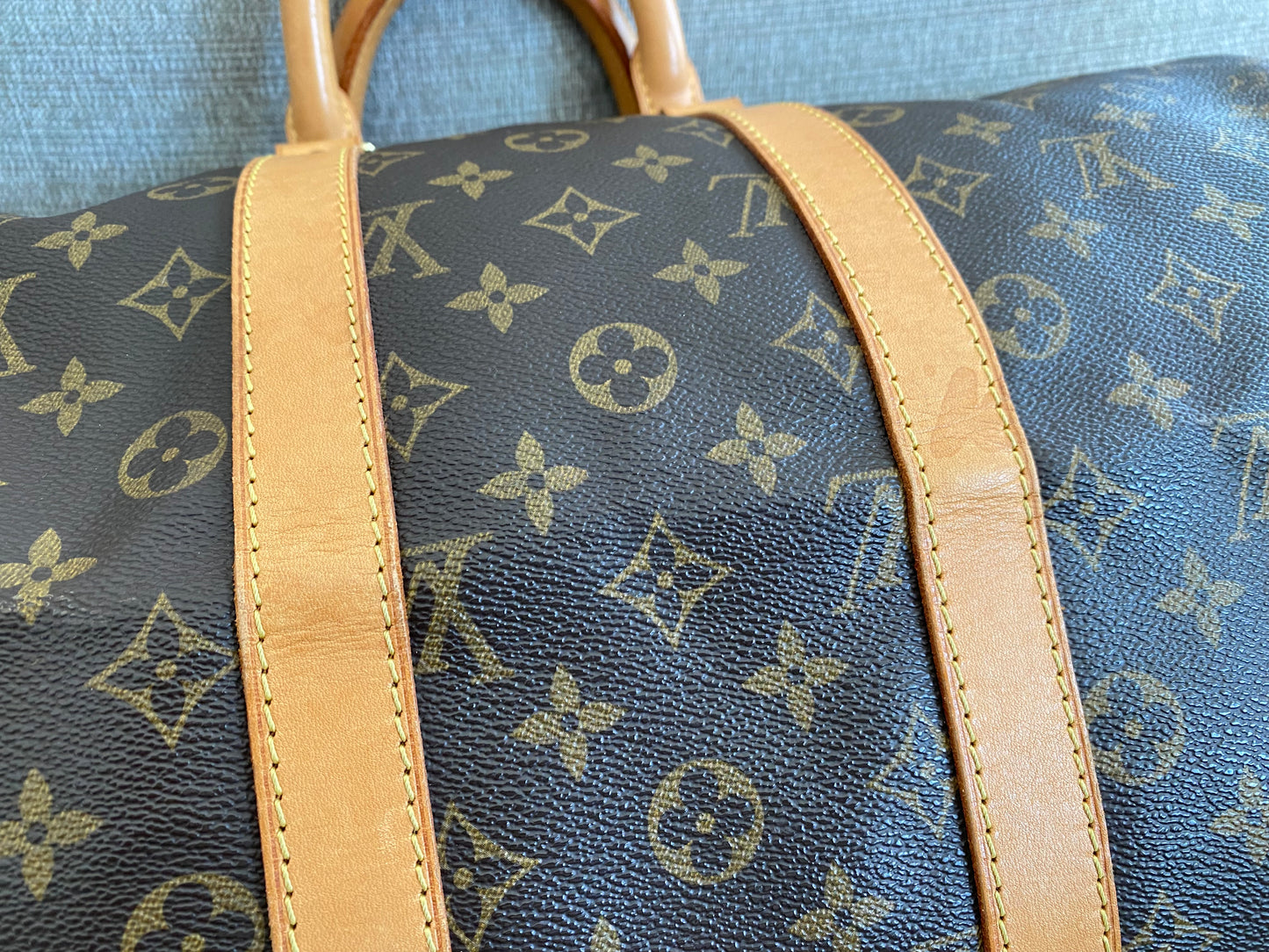Louis Vuitton LV Keepall 45 Brown Monogram Travel Duffle Bag