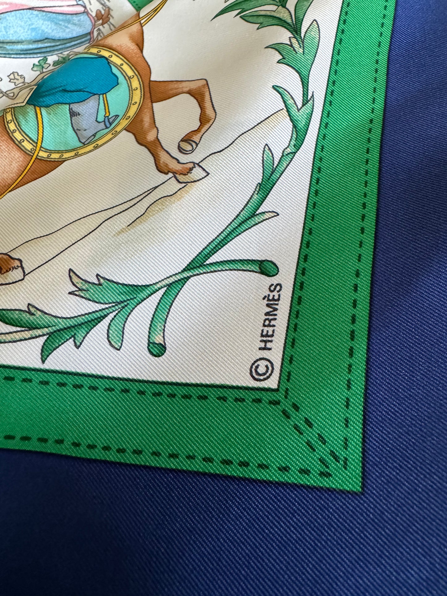 HERMES Costumes Civils Actuels Carre 90 Scarf by De La Perrier
