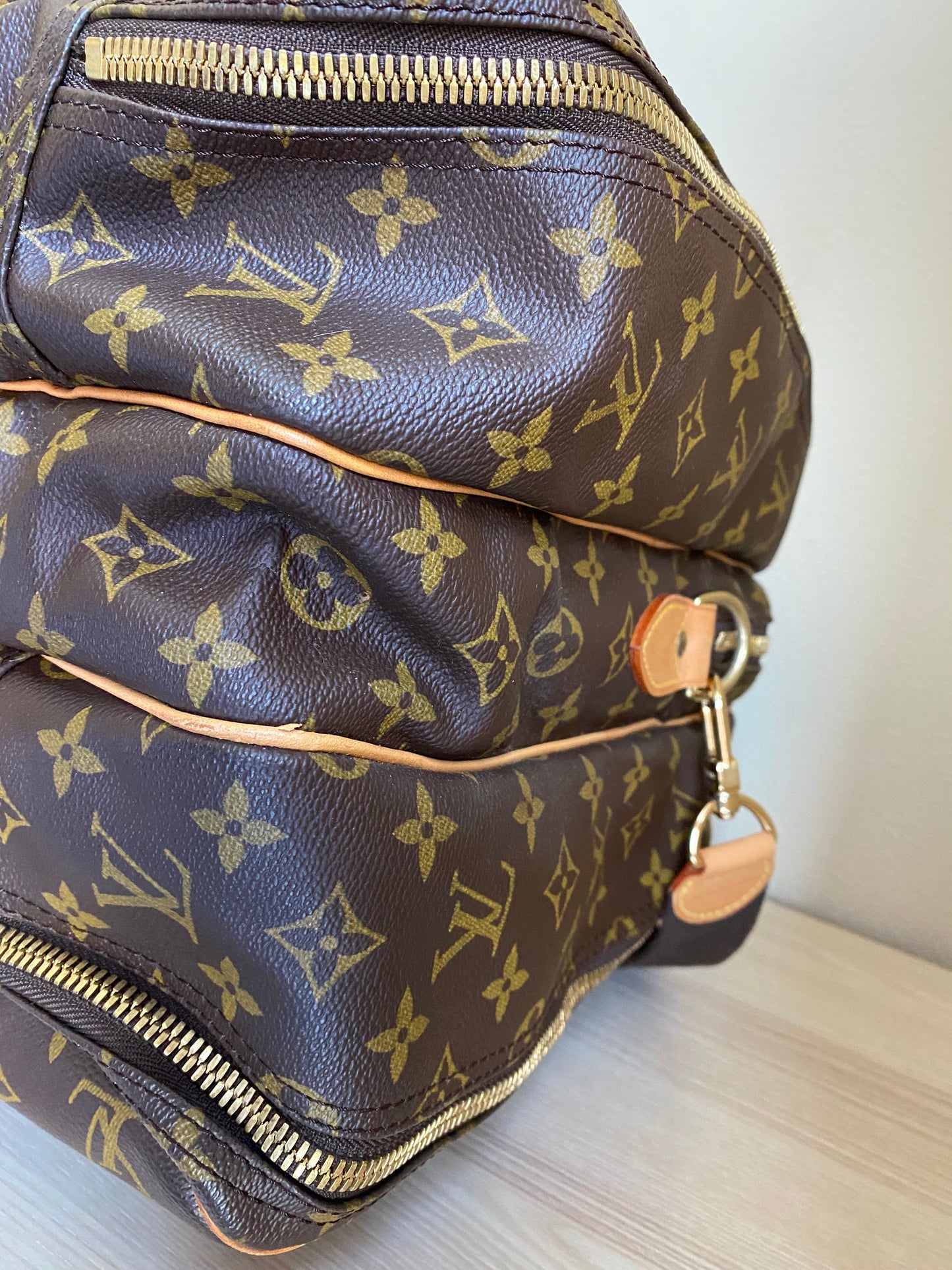 Louis Vuitton Alize 3 Poches Luggage Bag 55 Large Brown Canvas