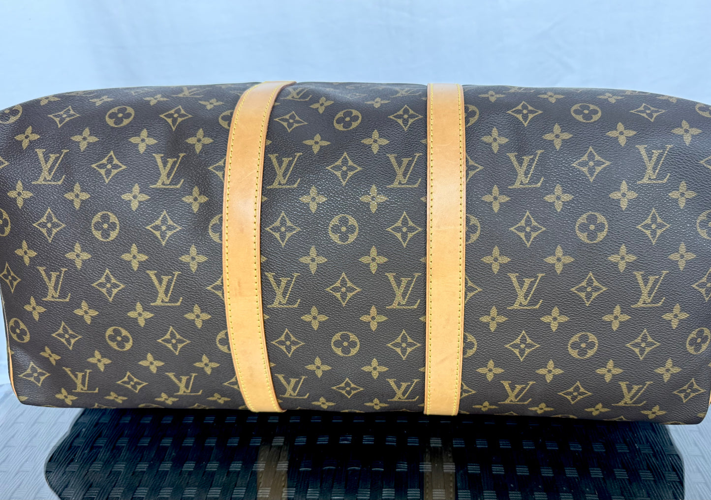 Louis Vuitton Keepall 50 Boston Duffle Travel Carry-On Bag Brown Monogram Canvas