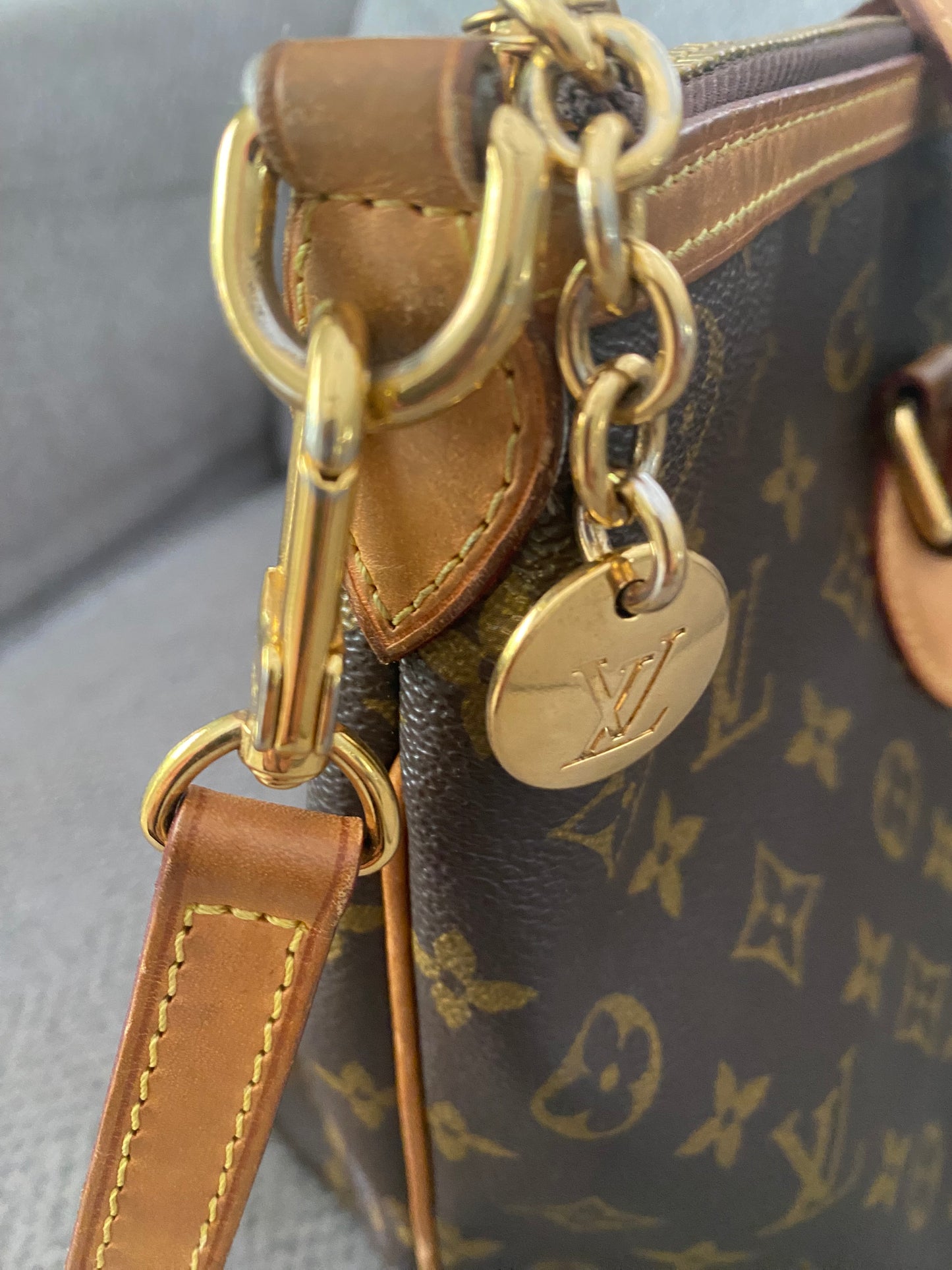 Louis Vuitton Palermo Shoulder Bag PM Brown Monogram