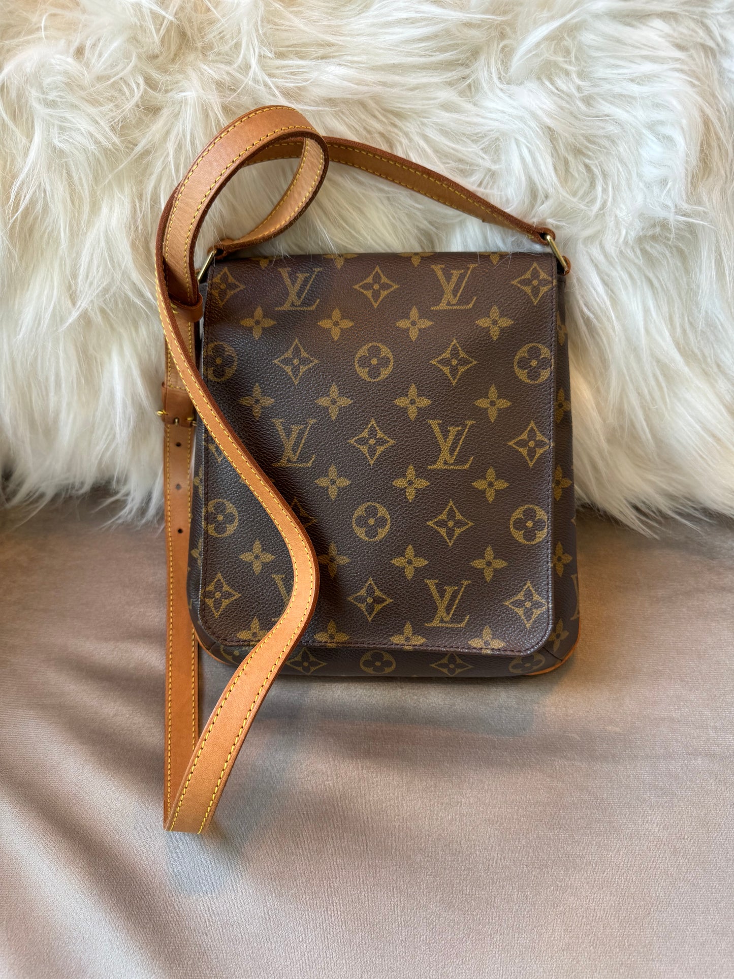 Louis Vuitton Musette Salsa PM Long Crossbody Brown Monogram Canvas
