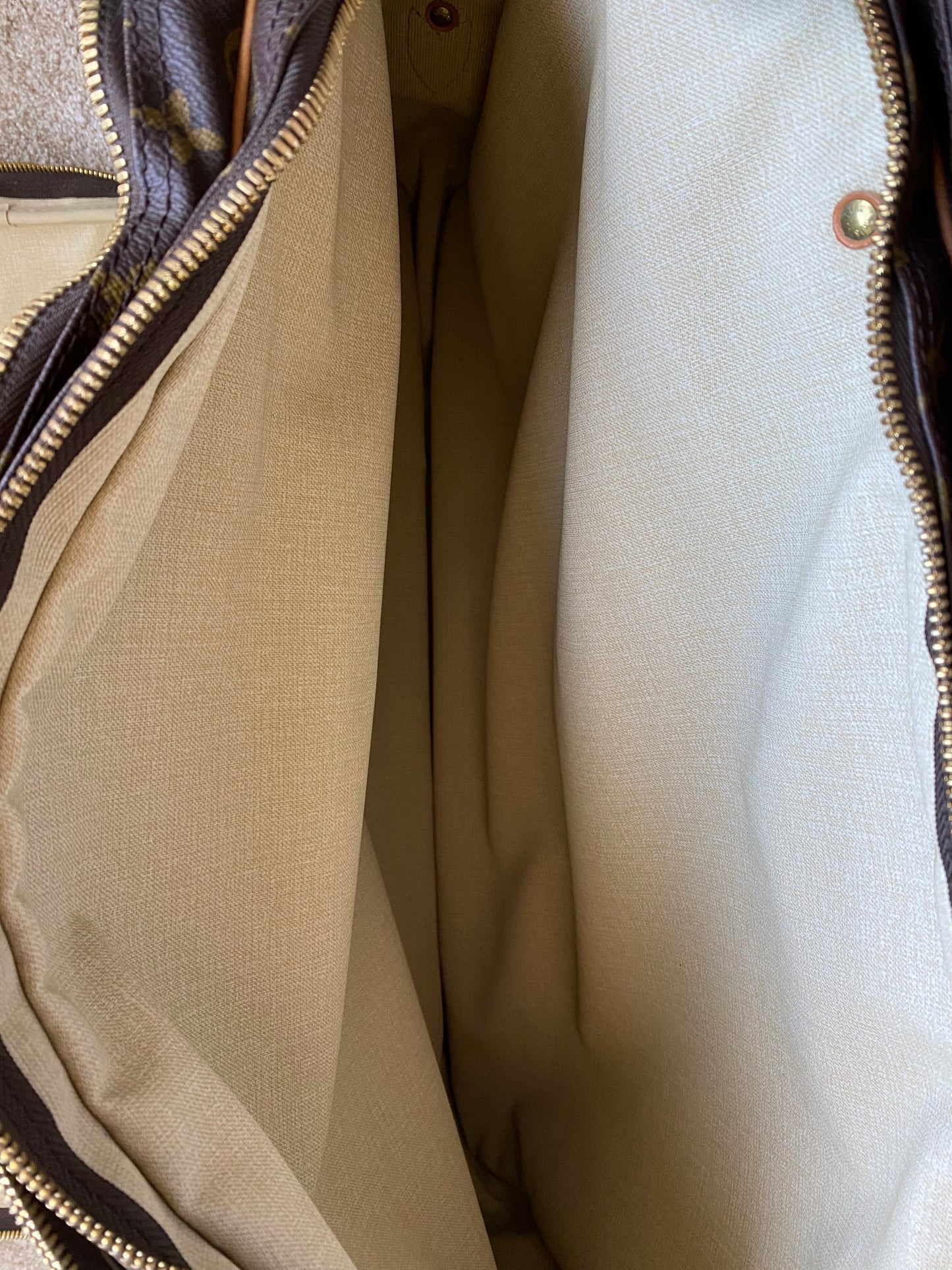 Louis Vuitton Alize 3 Poches Luggage Bag 55 Large Brown Canvas