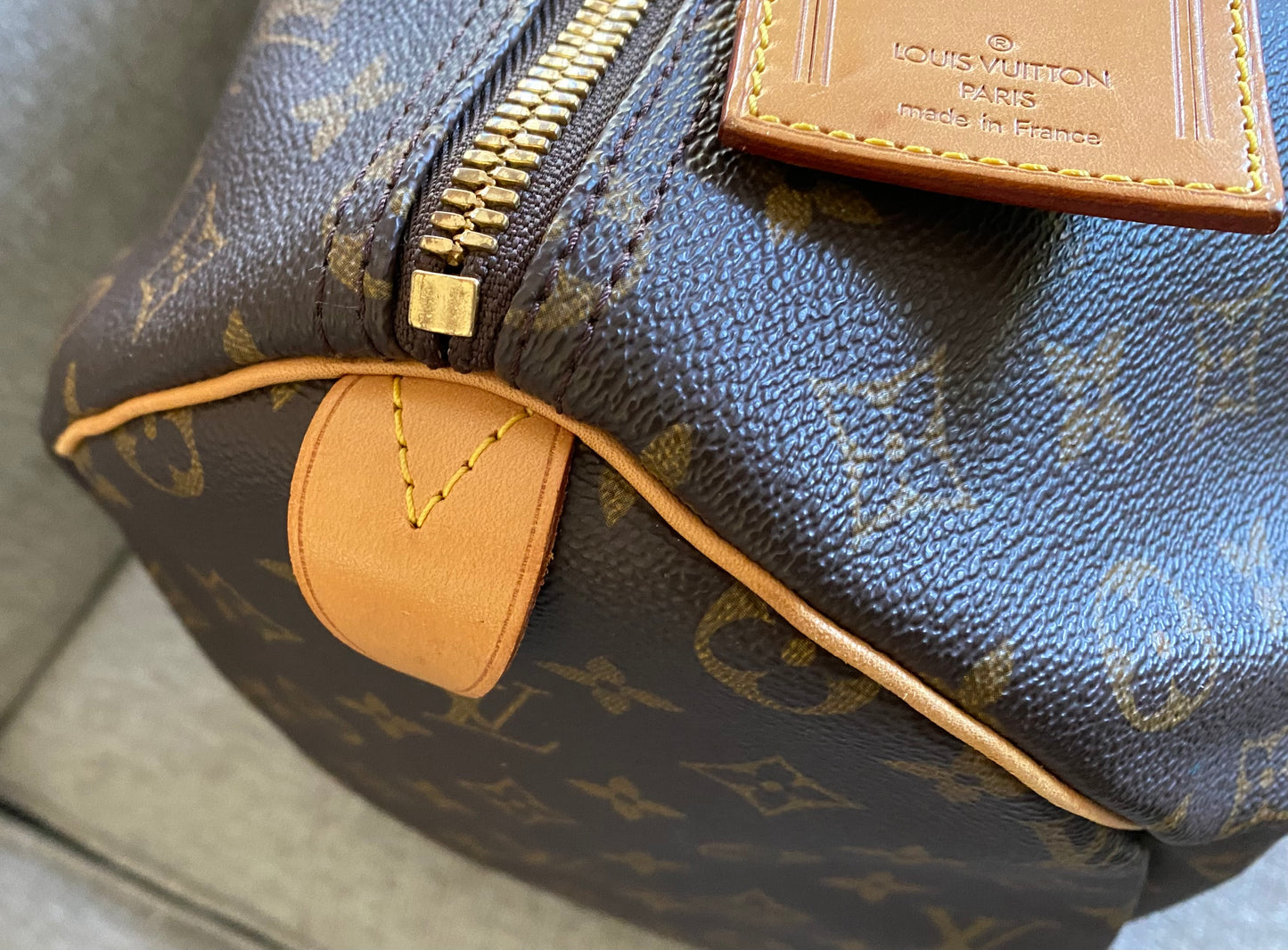 Louis Vuitton Keepall 50 Brown Canvas Duffle Travel Bag