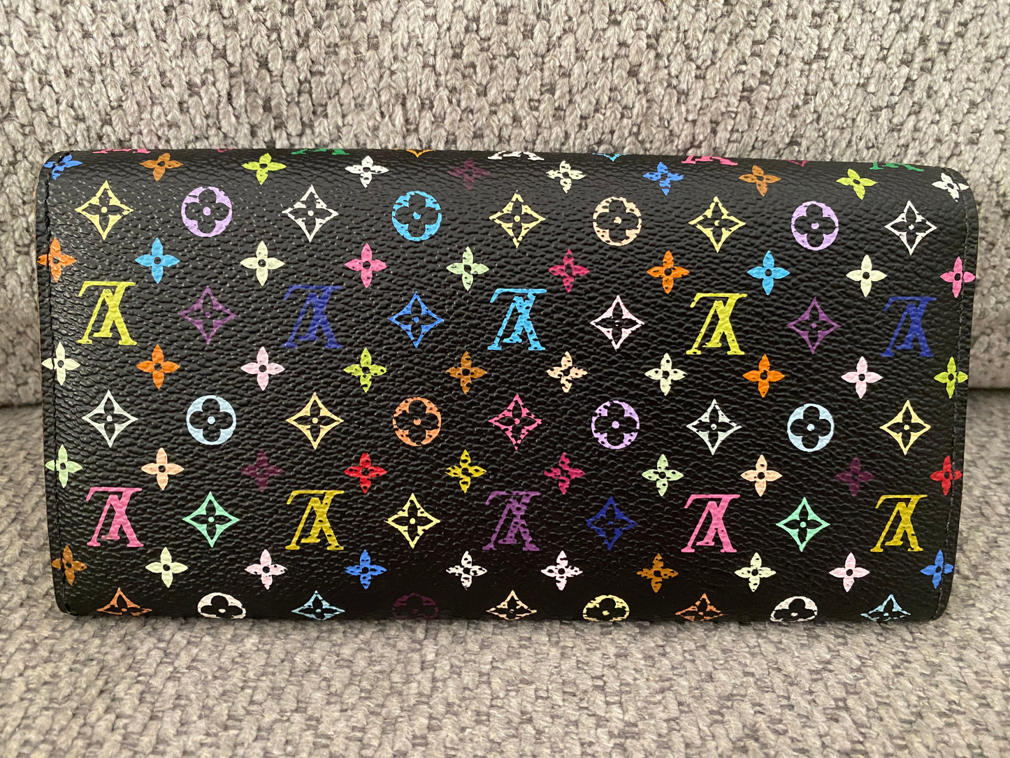LOUIS VUITTON Monogram Multicolore Portefeuille Sarah Wallet Pistach