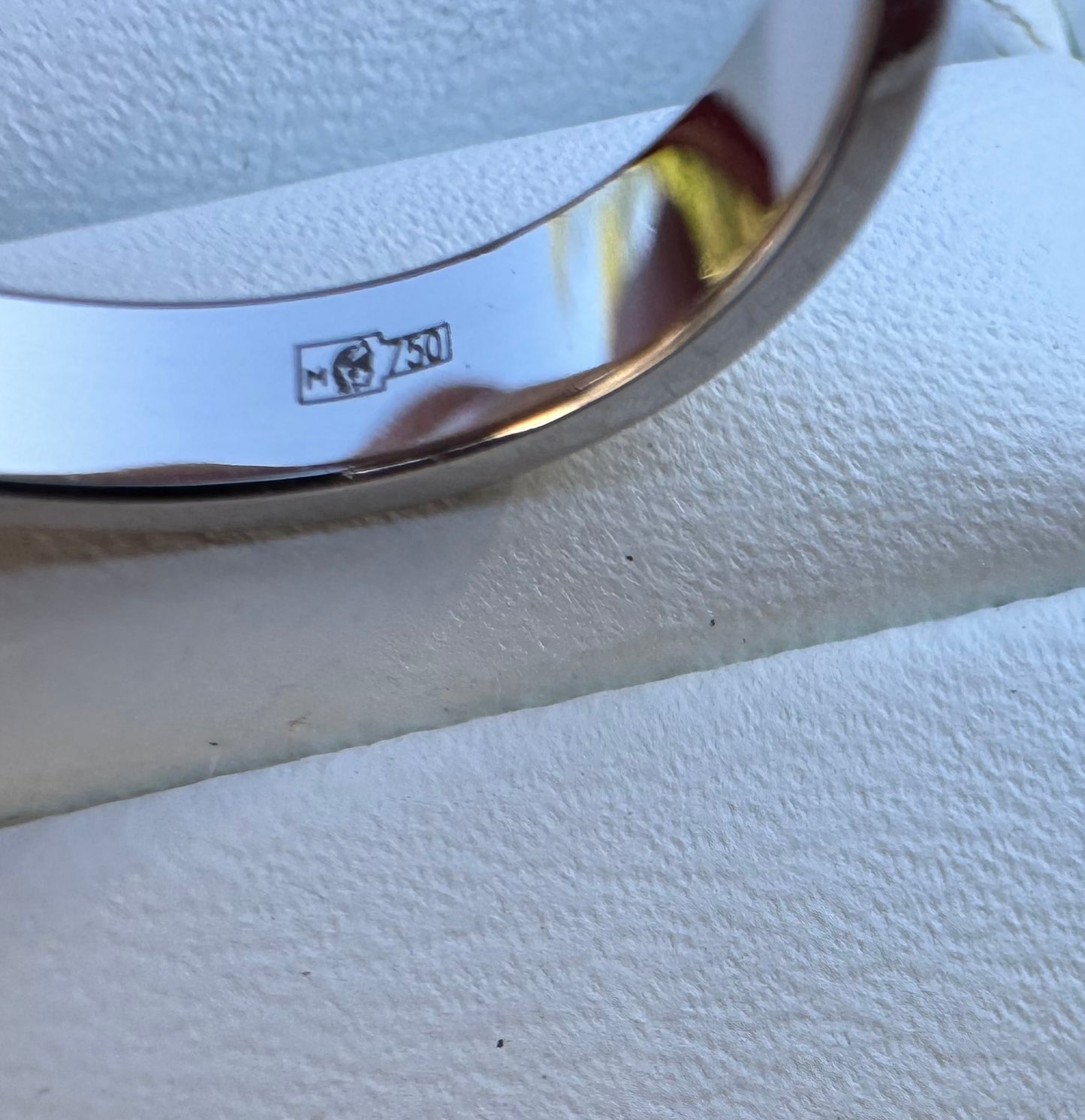 Cartier Love Band Ring 18K White Gold 3.6mm Size 55 US 7.25