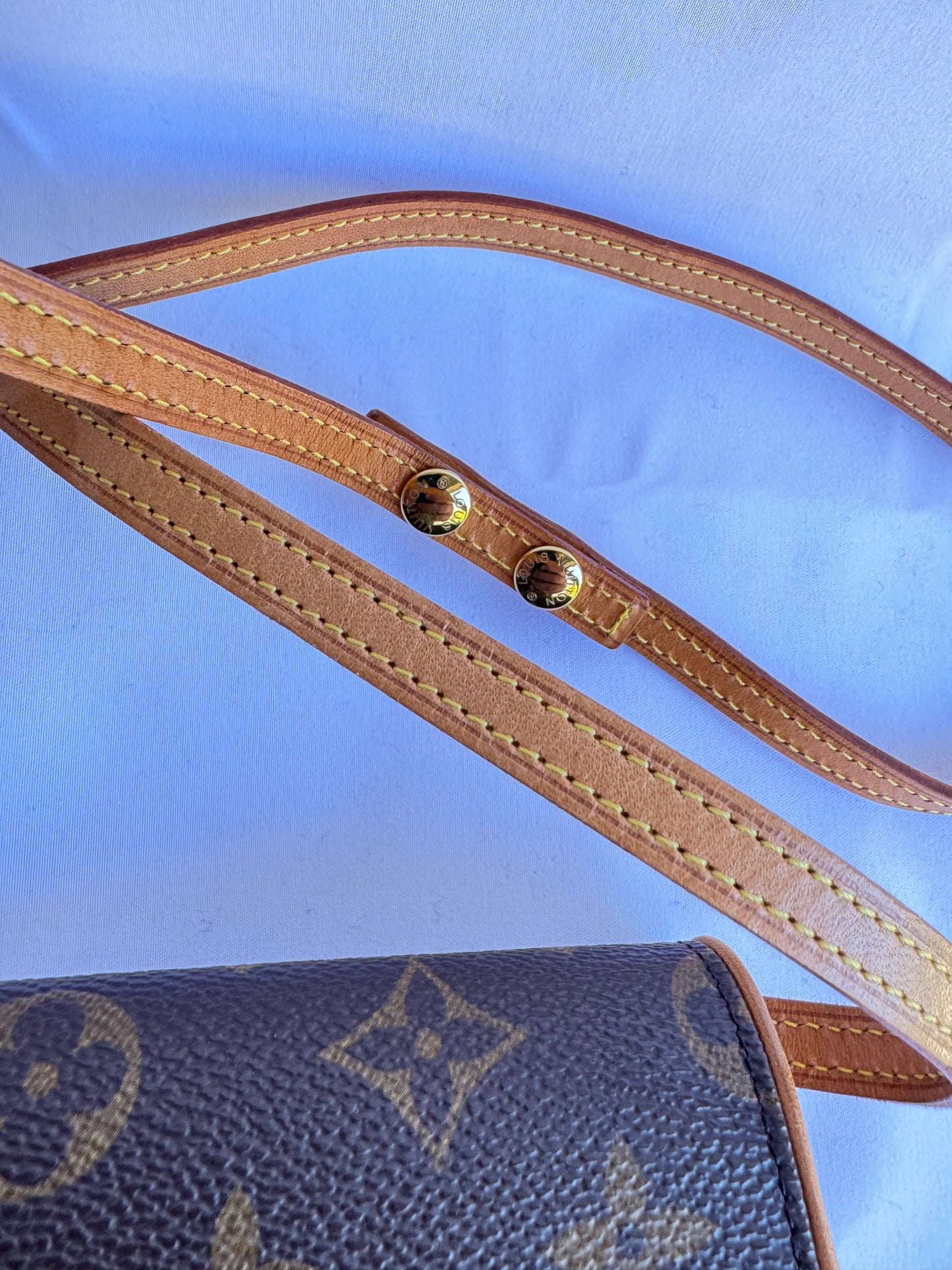 Louis Vuitton Pochette Twin GM Crossbody Bag Brown Monogram Canvas