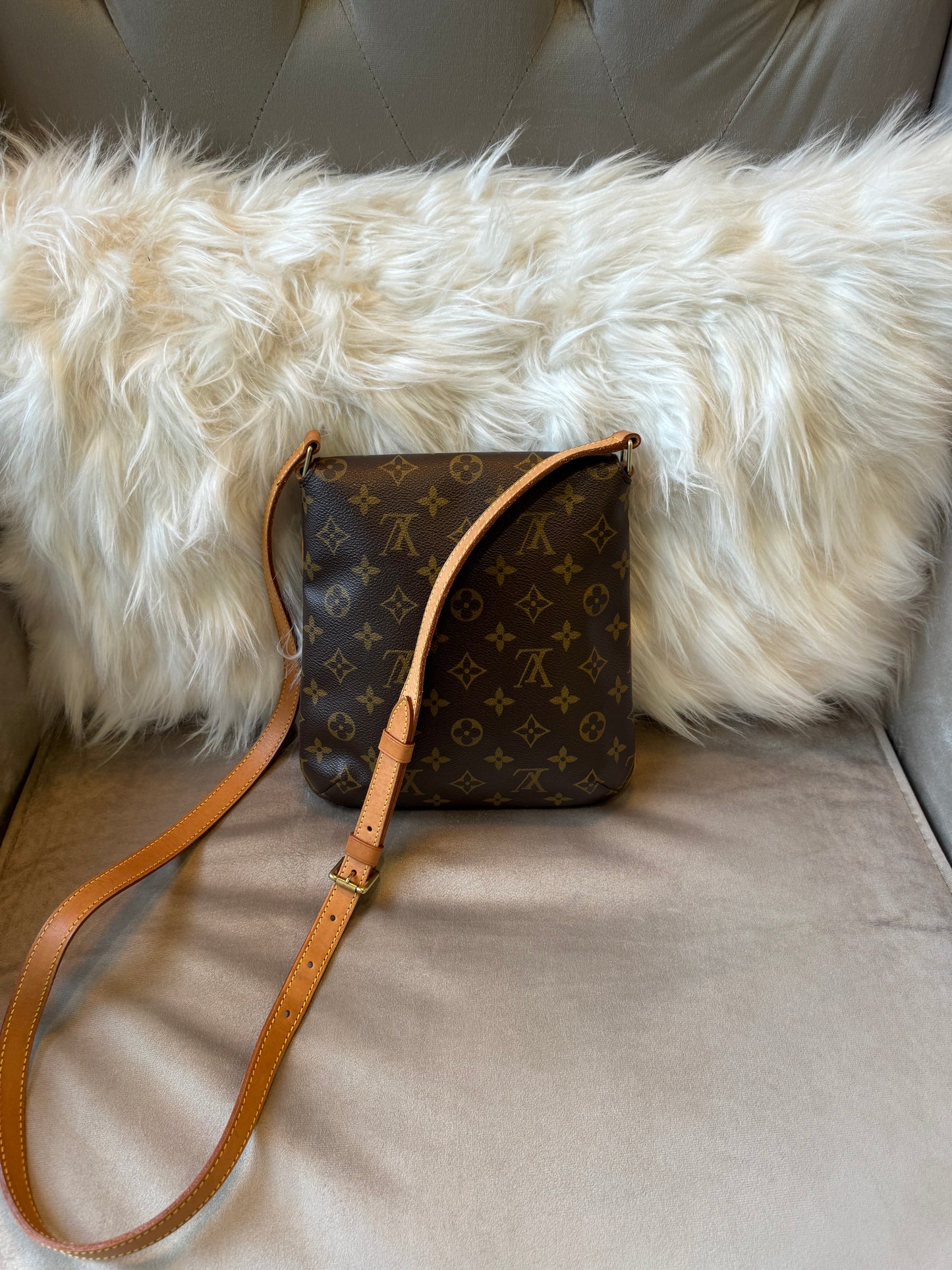 Louis Vuitton Musette Salsa PM Long Crossbody Brown Monogram Canvas