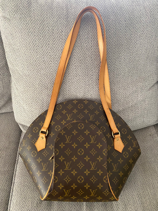 Louis Vuitton Ellipse GM Shoulder Bag Brown Canvas