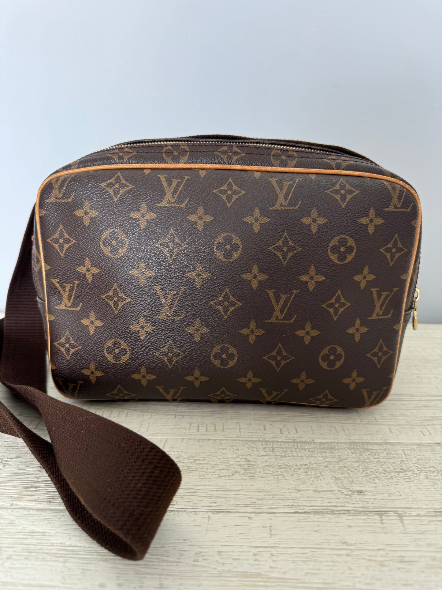 Louis Vuitton LV Reporter PM Crossbody Messenger Bag Brown Monogram