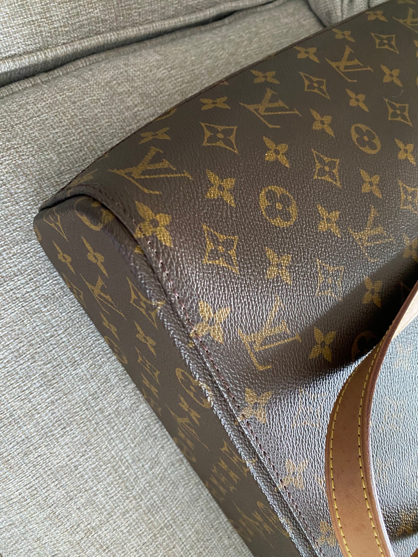 Louis Vuitton Luco Monogram Canvas Tote Handbag Brown