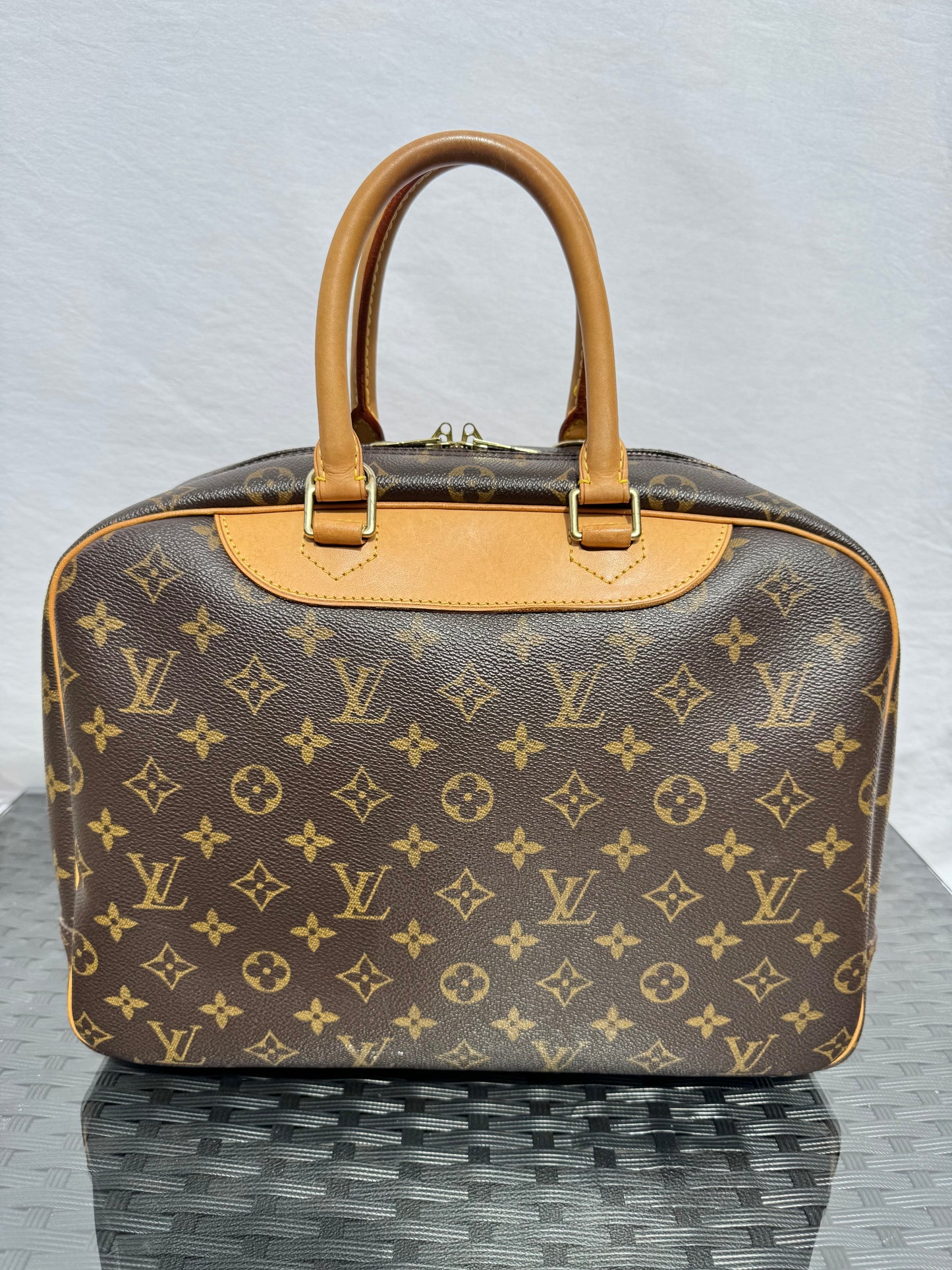 Louis Vuitton Deauville Bowling Vanity Brown Monogram Canvas